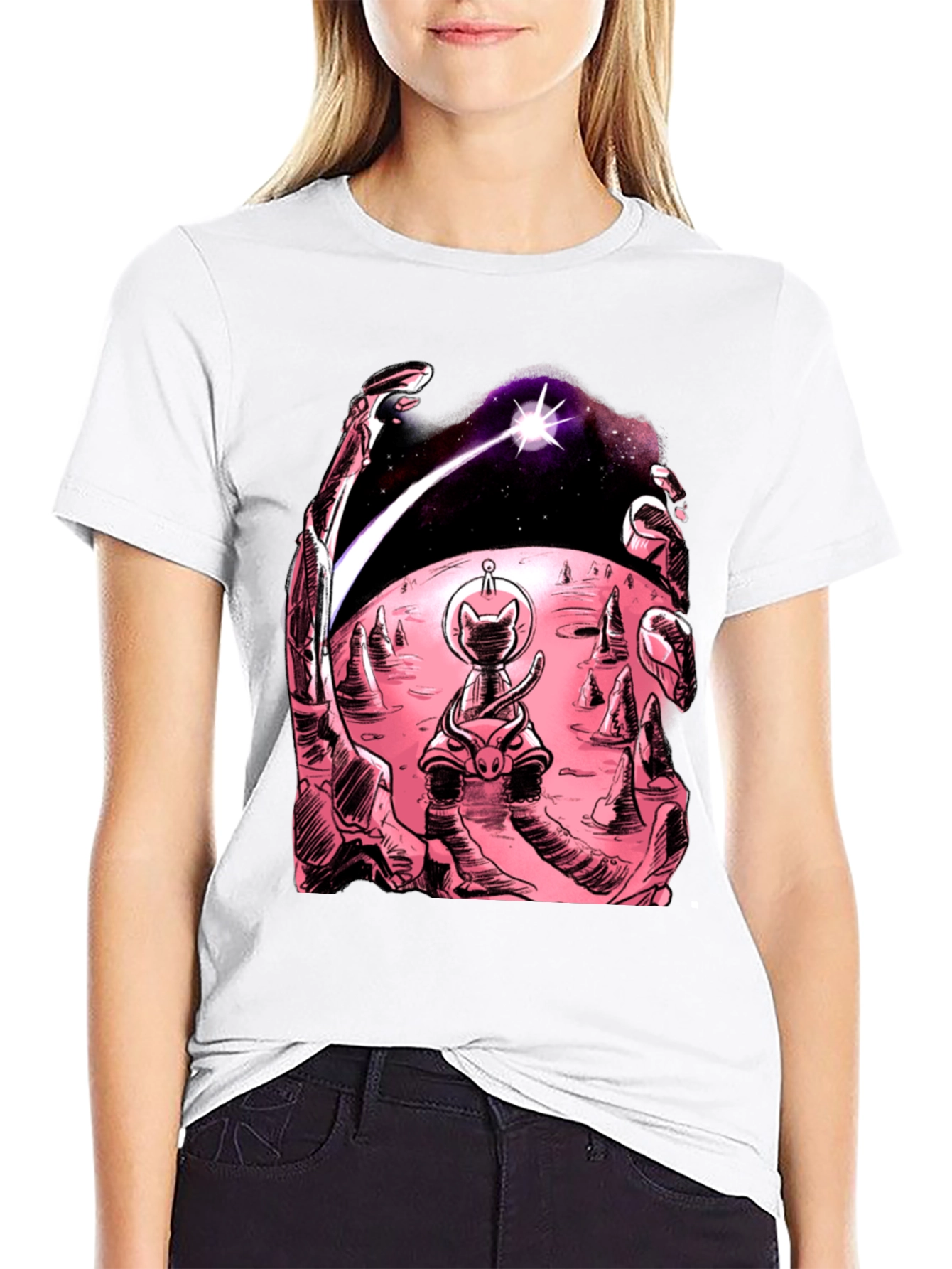 Cosmic Cat T-Shirt: Space Adventure Tee