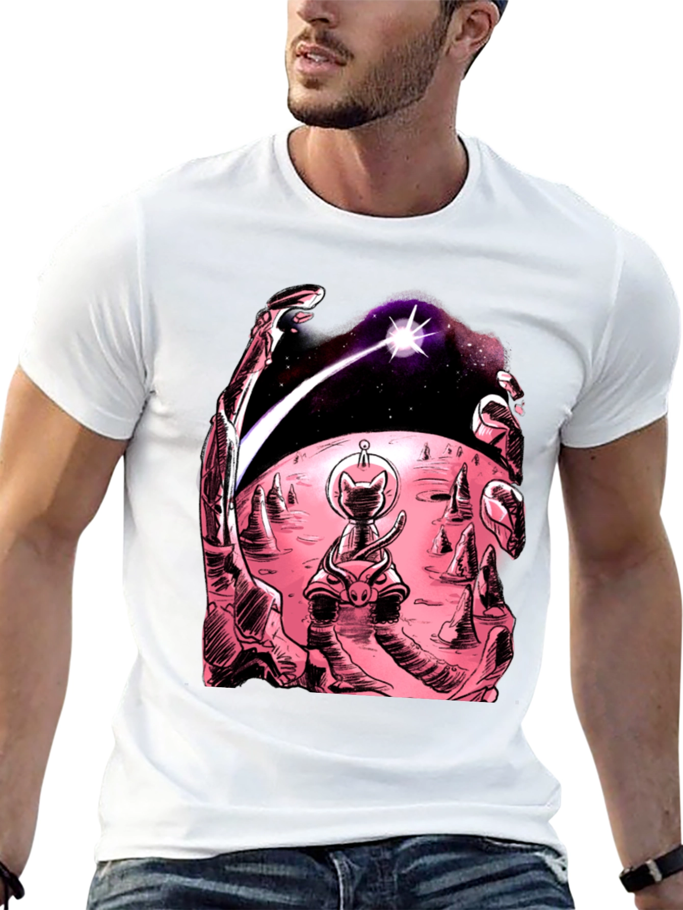 Cosmic Cat T-Shirt: Space Adventure Tee