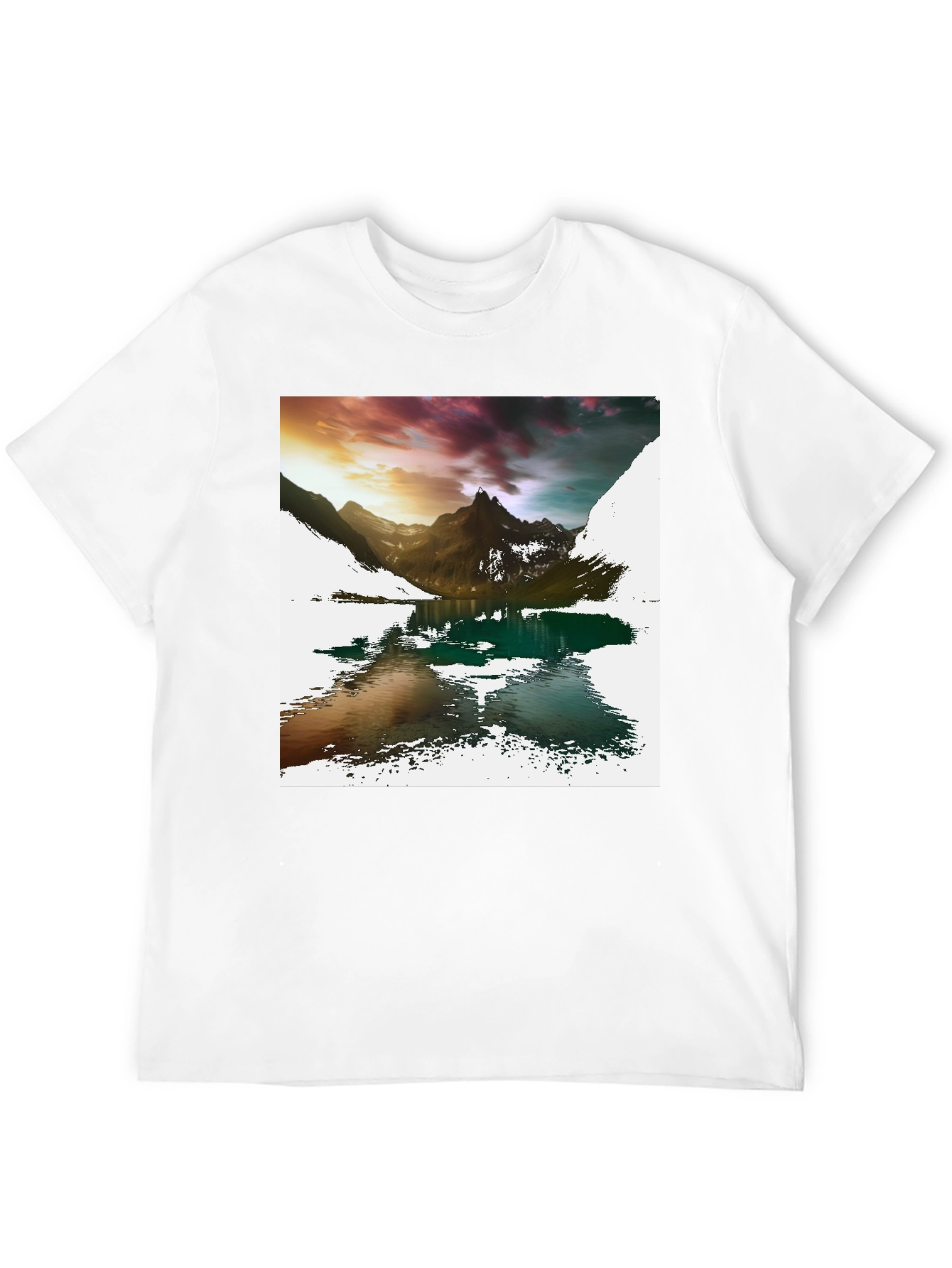 Mountain Lake Graphic Tee - Mens Black T-Shirt