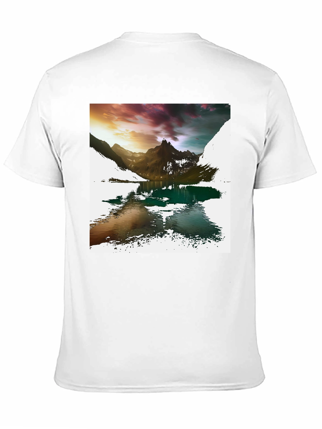 Mountain Lake Graphic Tee - Mens Black T-Shirt