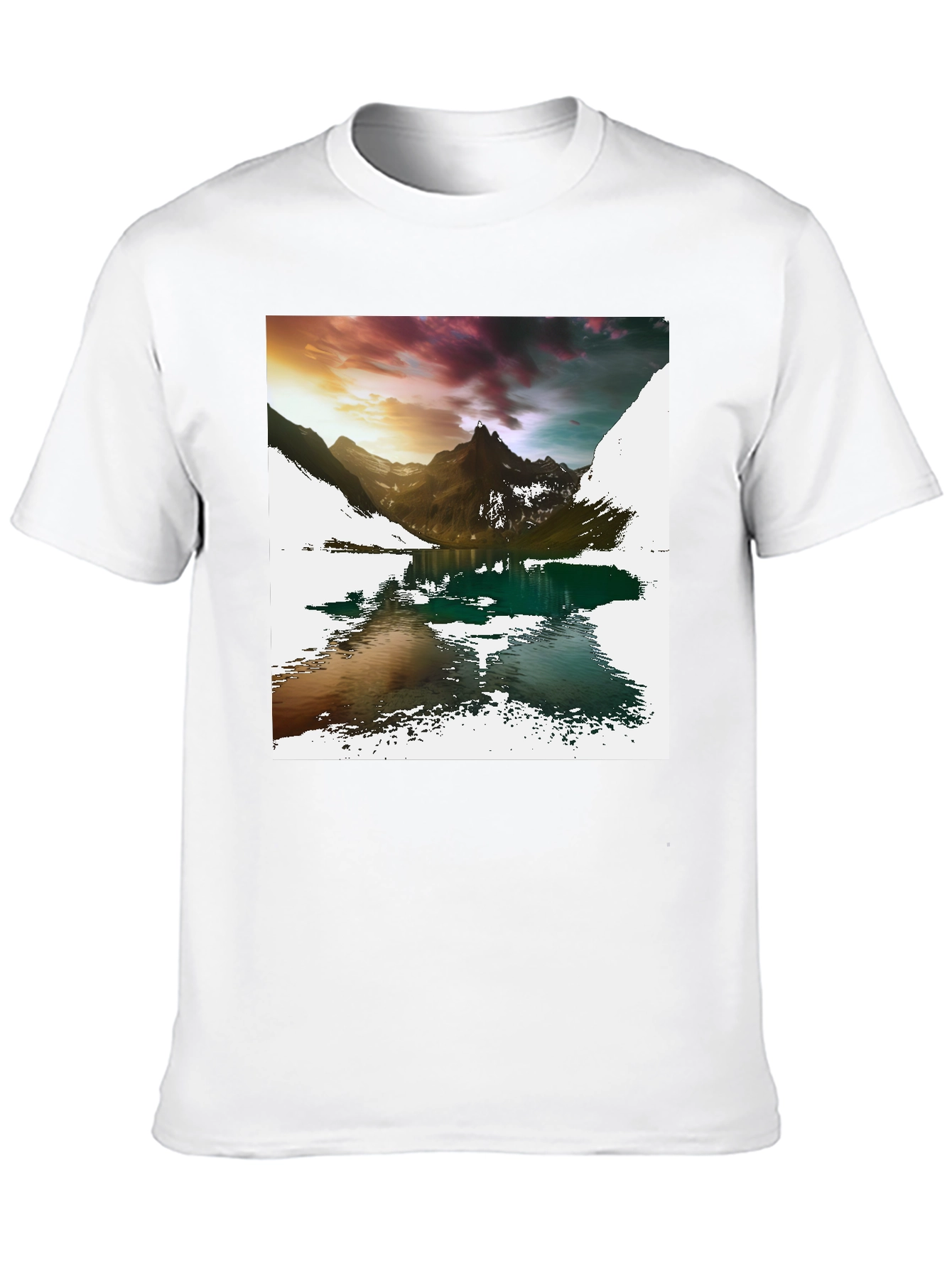 Mountain Lake Graphic Tee - Mens Black T-Shirt