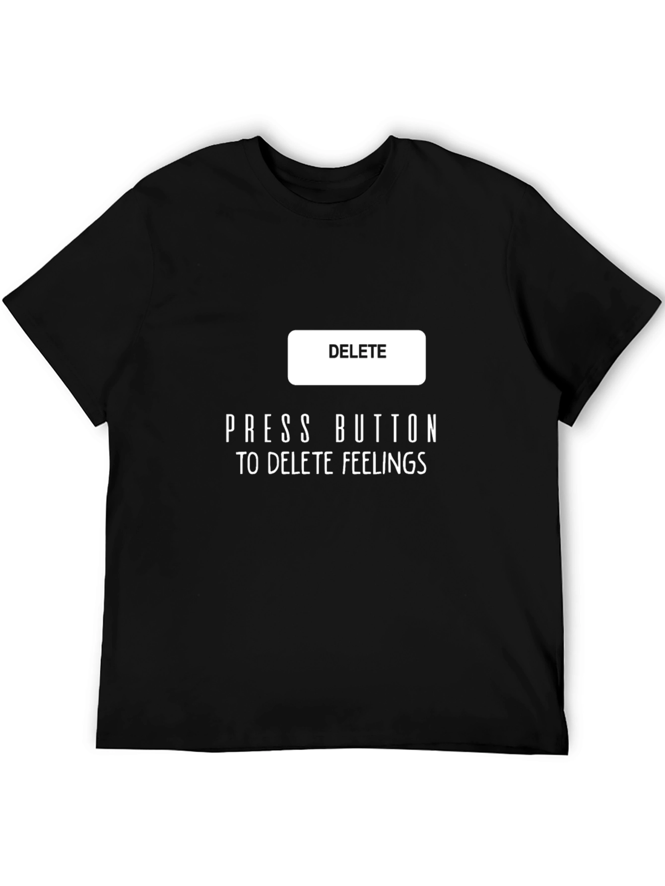 Press Button to Delete Feelings Graphic Tee