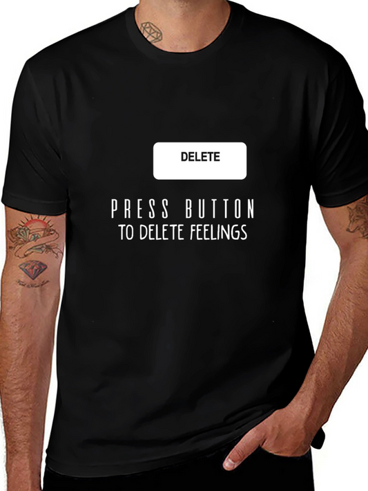 Press Button to Delete Feelings Graphic Tee