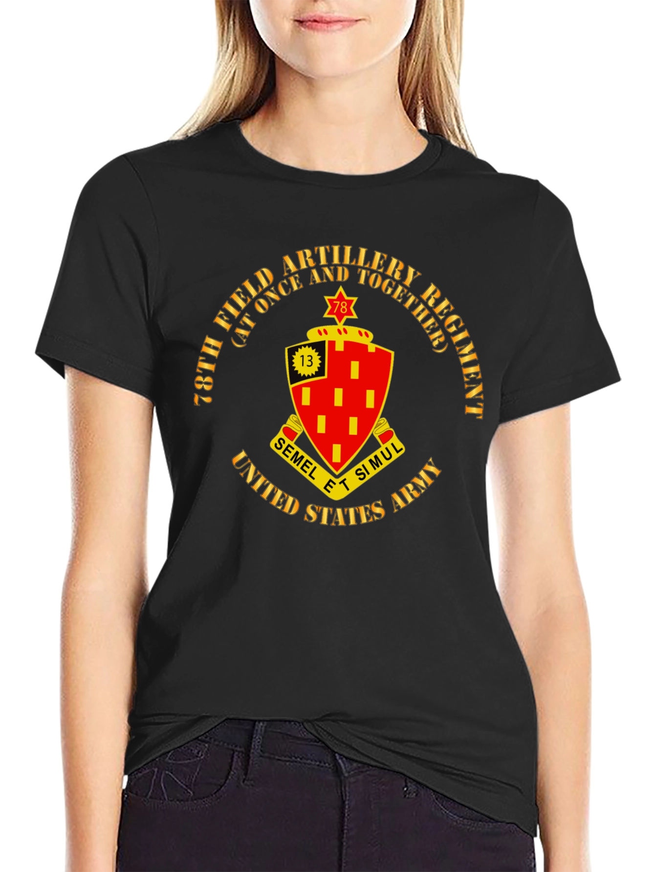 78th Field Artillery Regiment Black T-Shirt