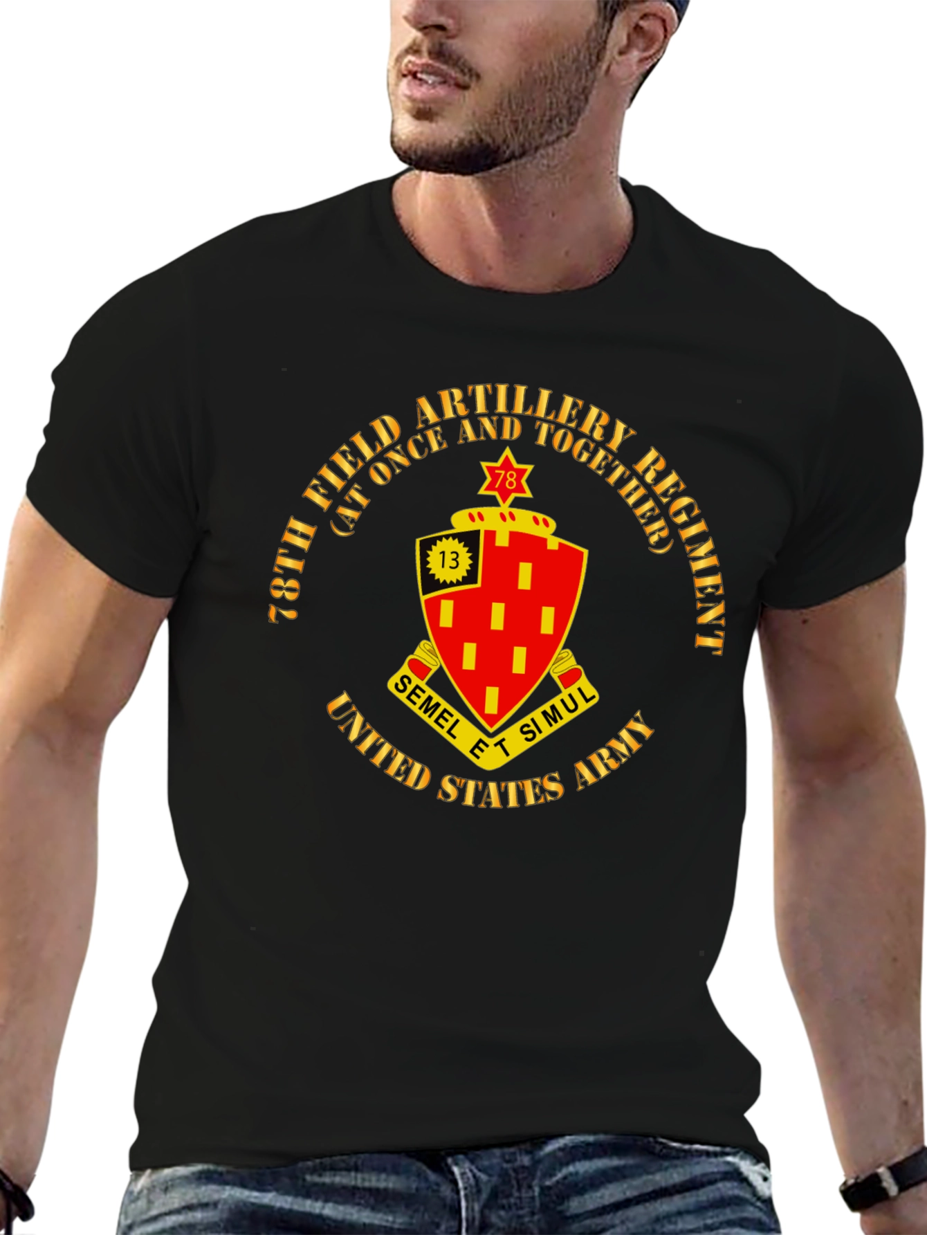 78th Field Artillery Regiment Black T-Shirt
