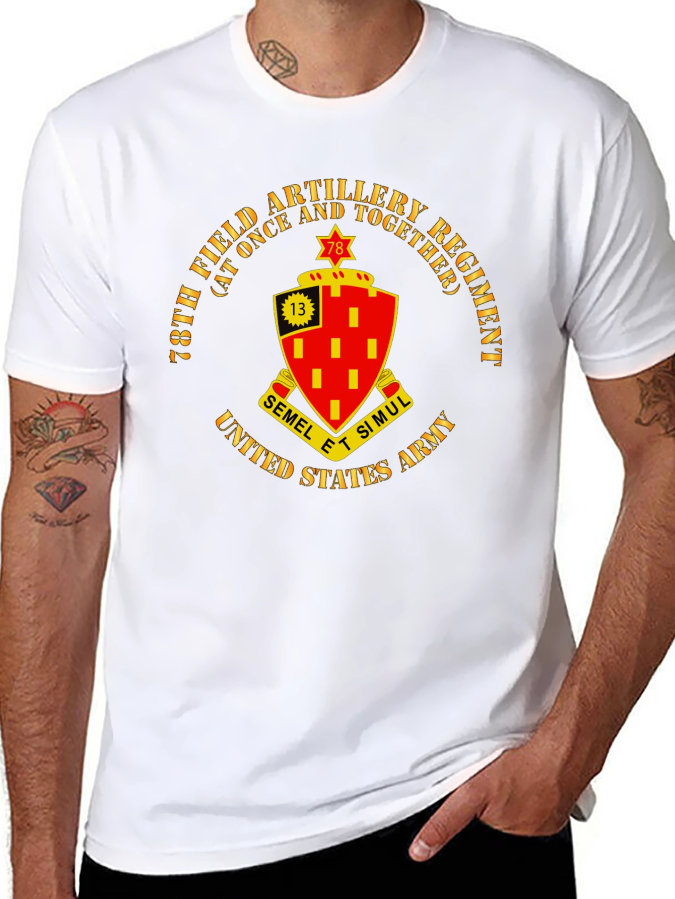 78th Field Artillery Regiment Black T-Shirt