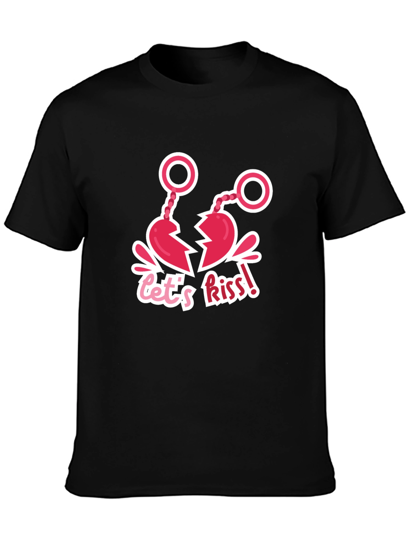 Lets Kiss! Novelty Graphic T-Shirt
