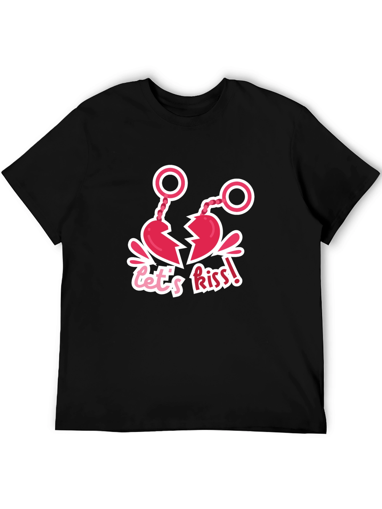 Lets Kiss! Novelty Graphic T-Shirt