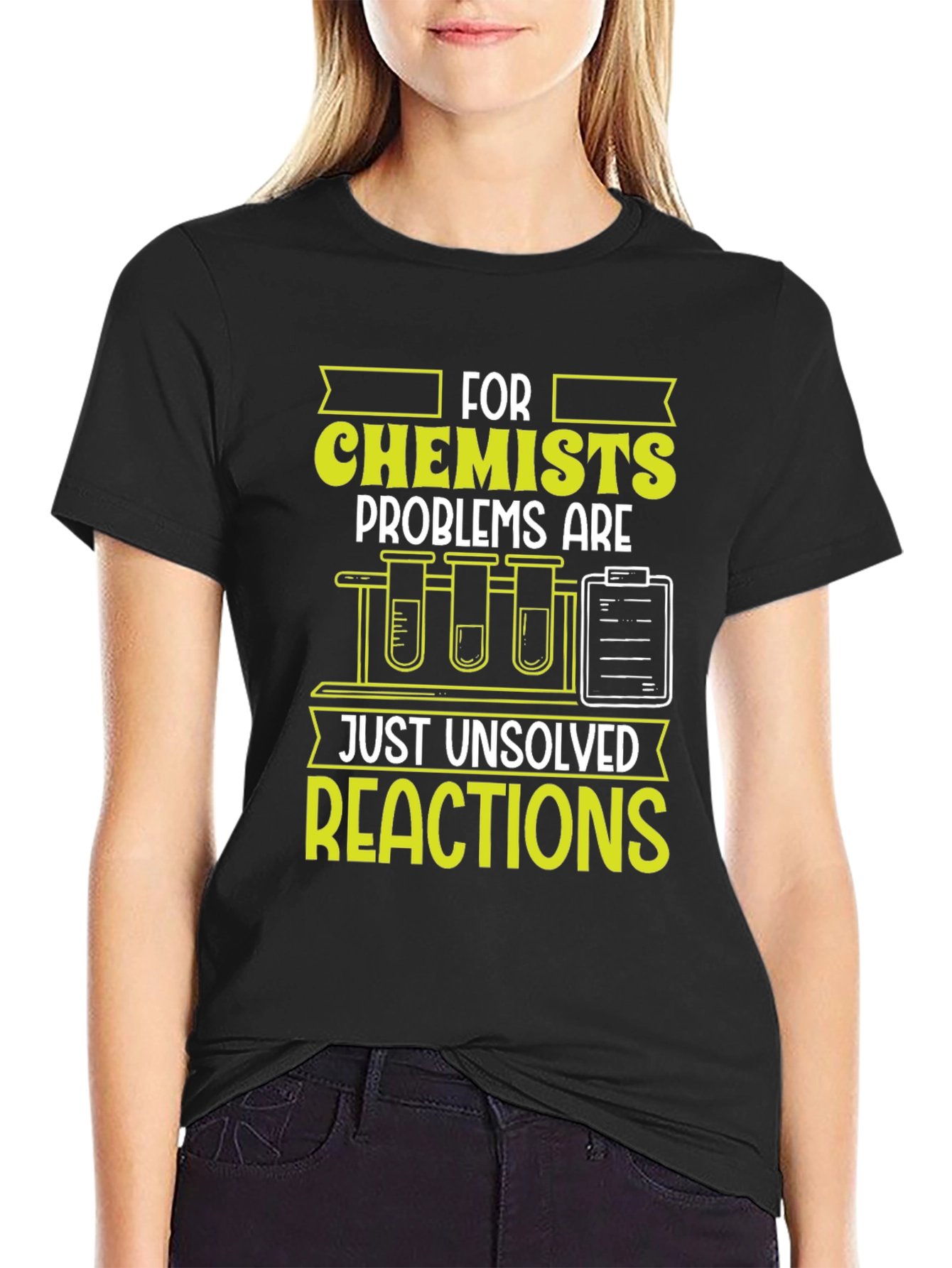 Chemist T-Shirt: Unsolved Reactions Science Tee