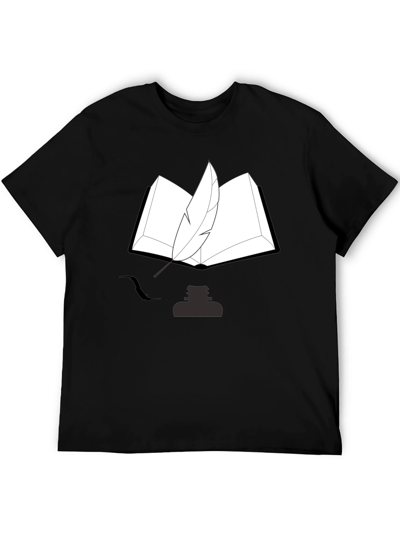 Writers Tee: Book Quill and Ink T-Shirt