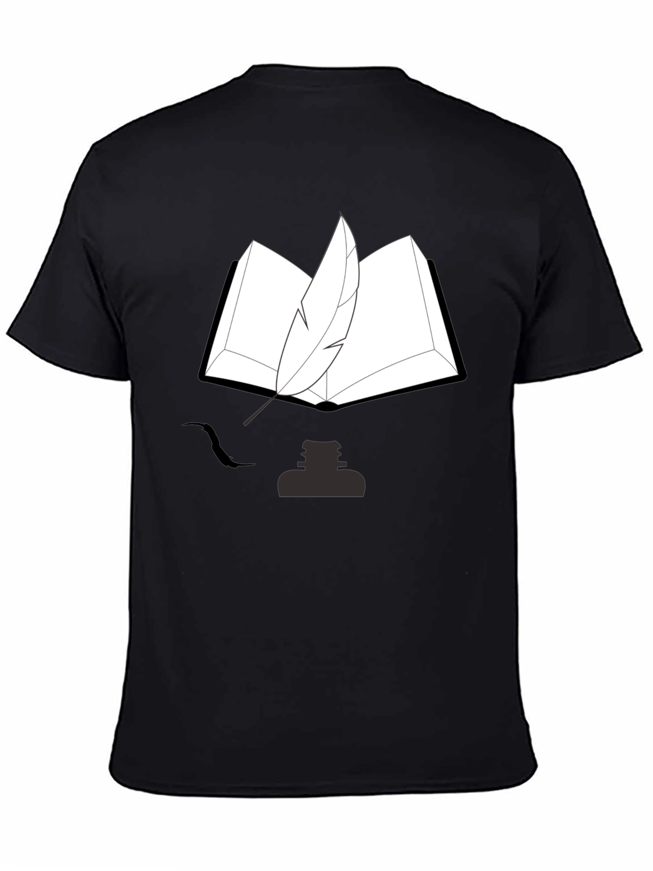 Writers Tee: Book Quill and Ink T-Shirt