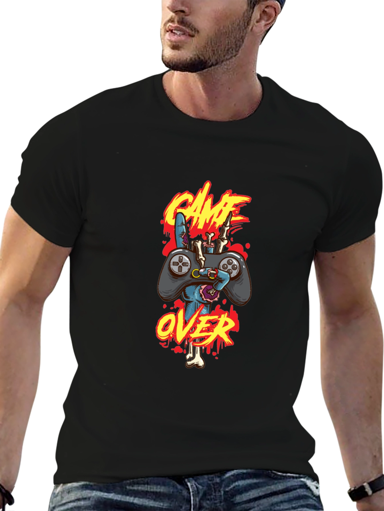 Game Over Zombie Gamer T-Shirt