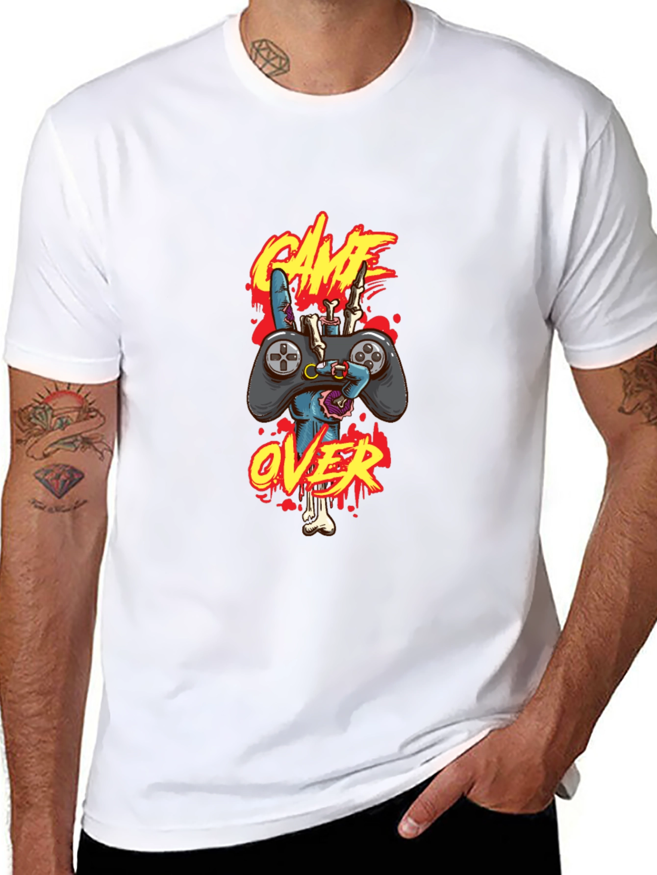 Game Over Zombie Gamer T-Shirt