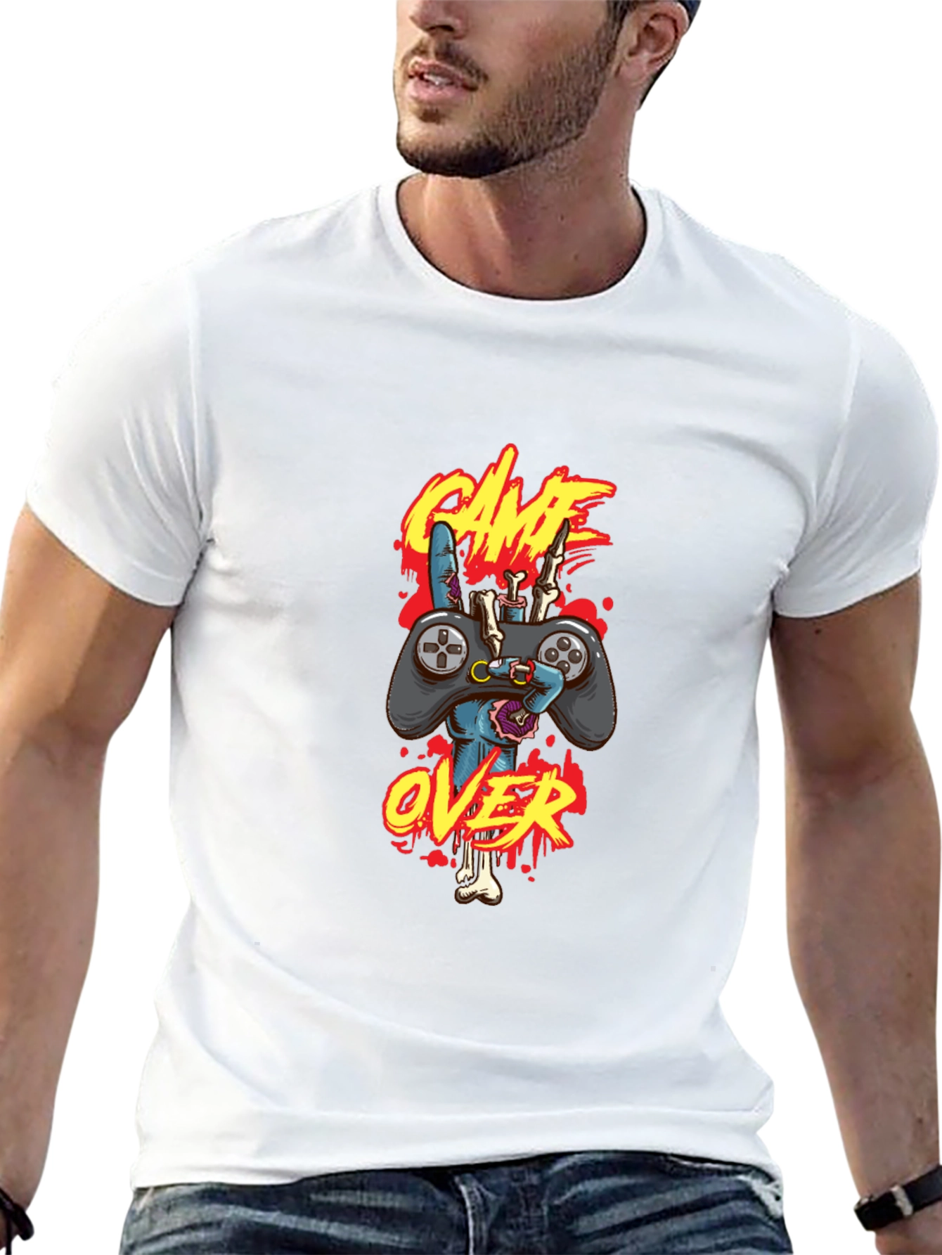 Game Over Zombie Gamer T-Shirt