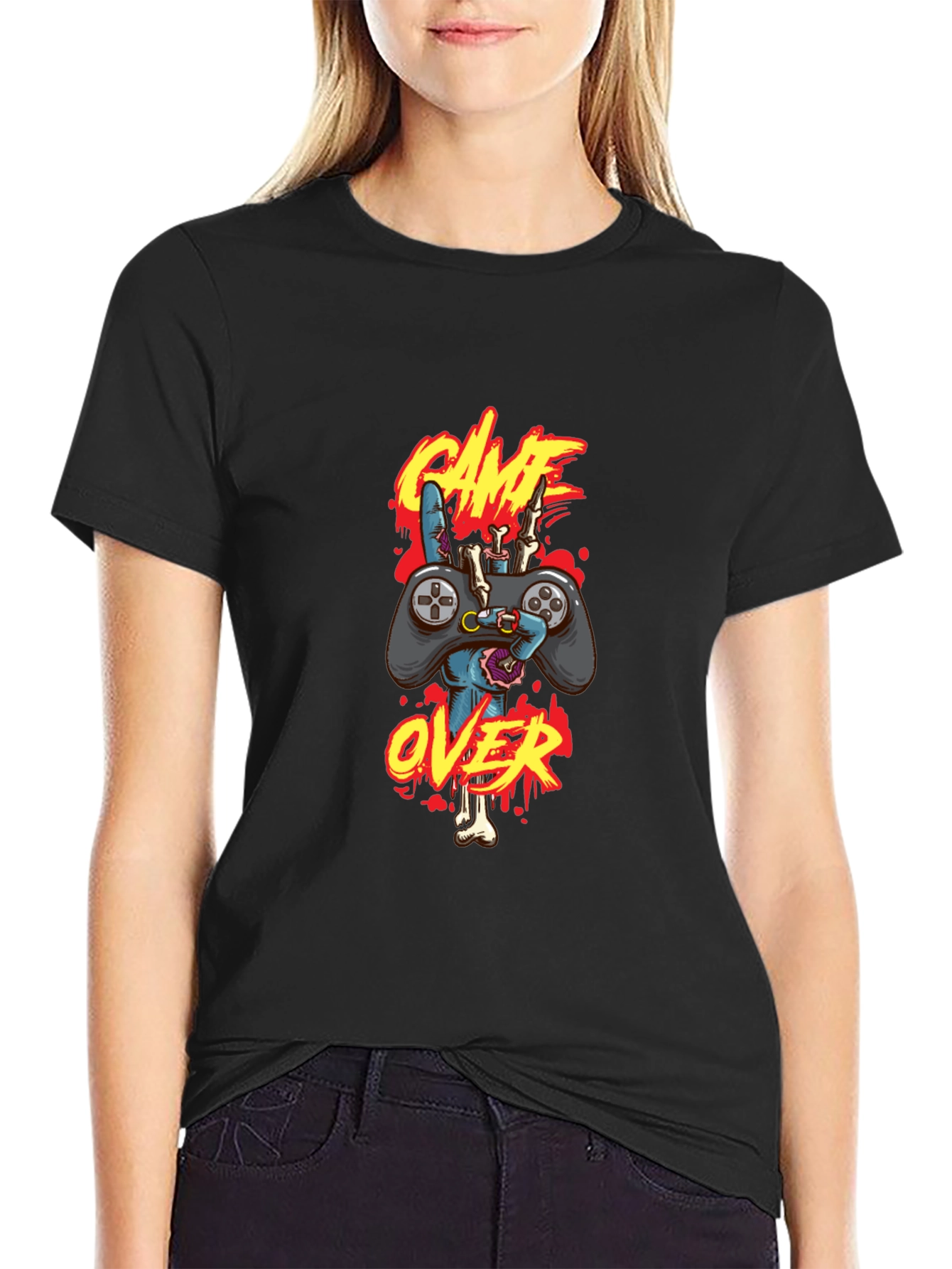 Game Over Zombie Gamer T-Shirt