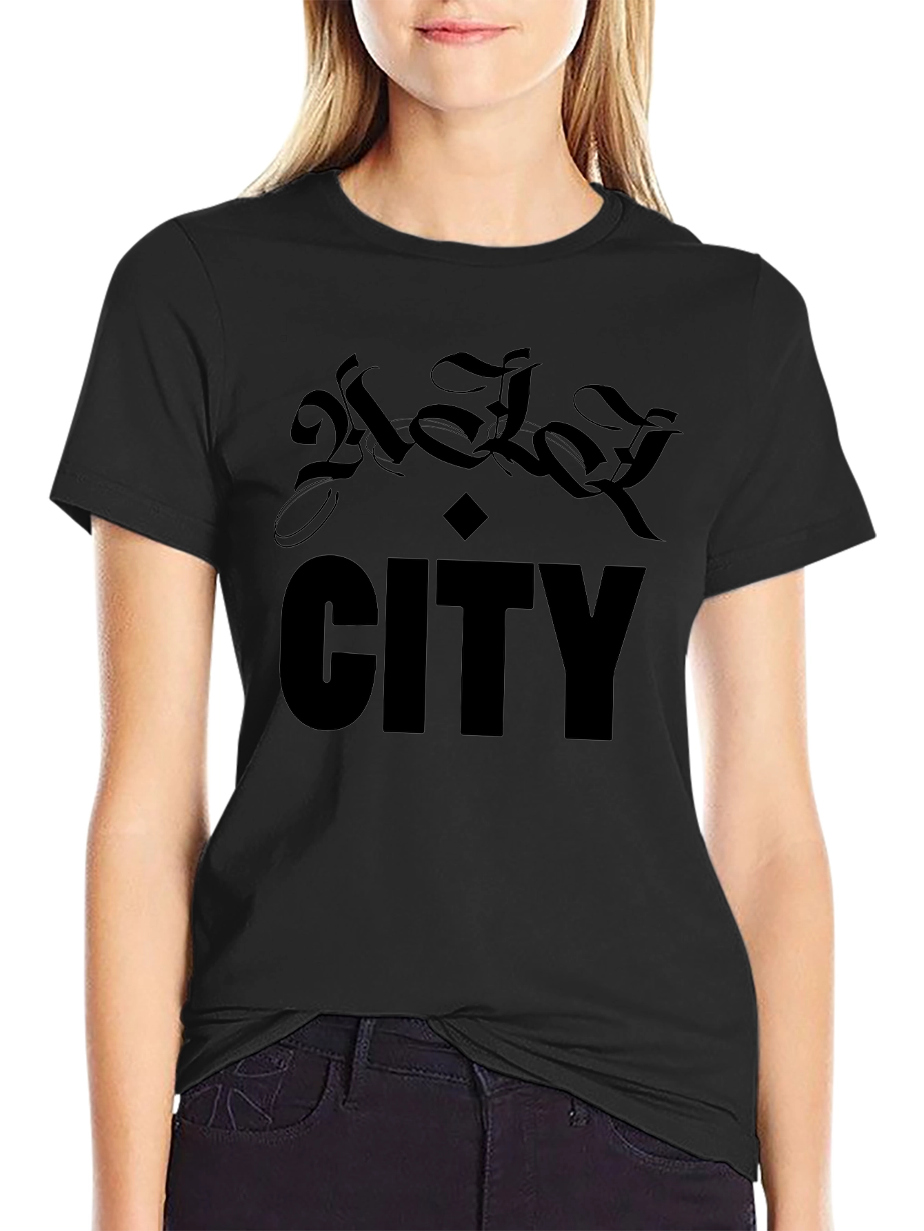 Black City Graphic Print T-Shirt
