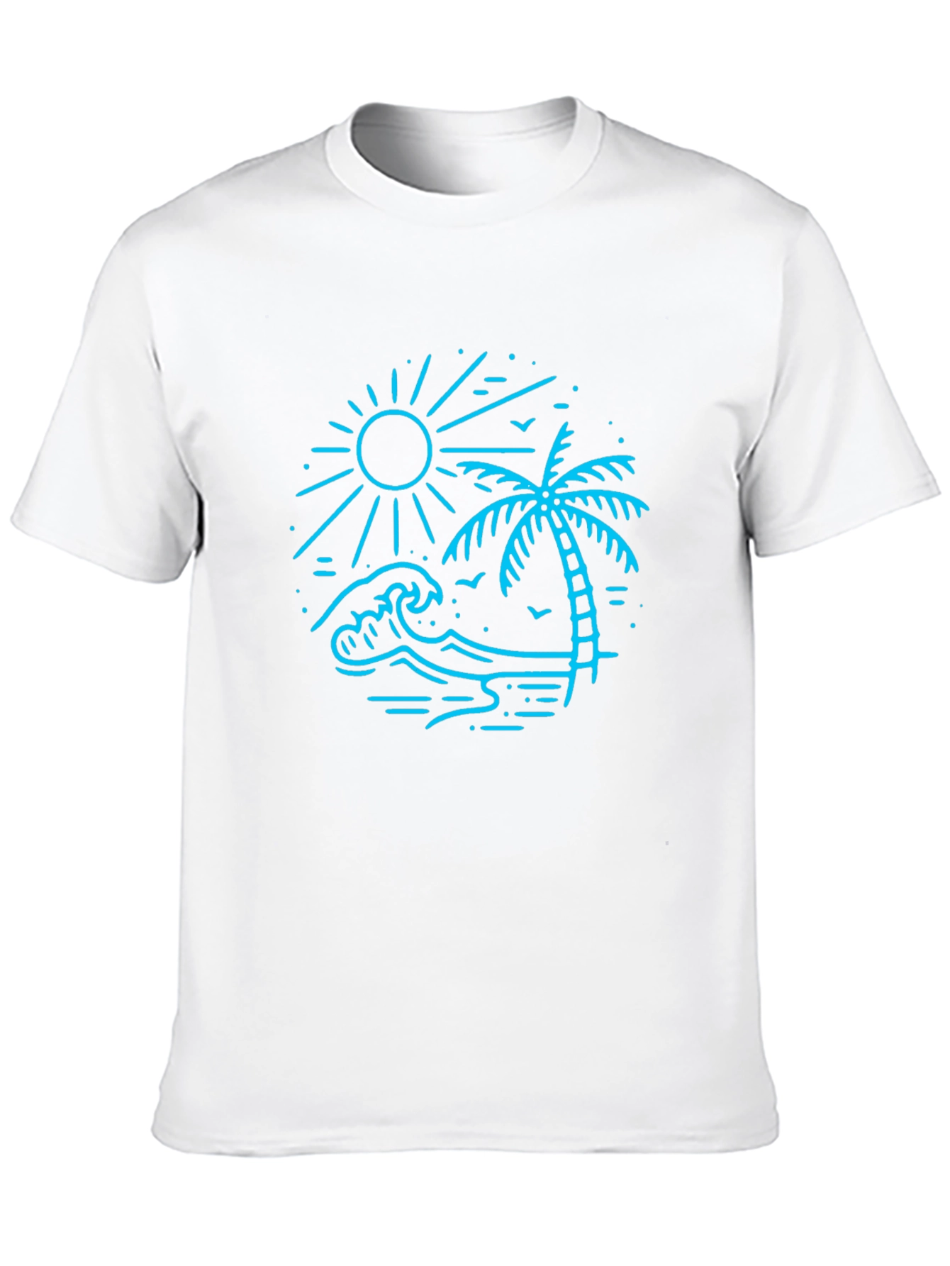 Black Beach Scene Graphic Tee