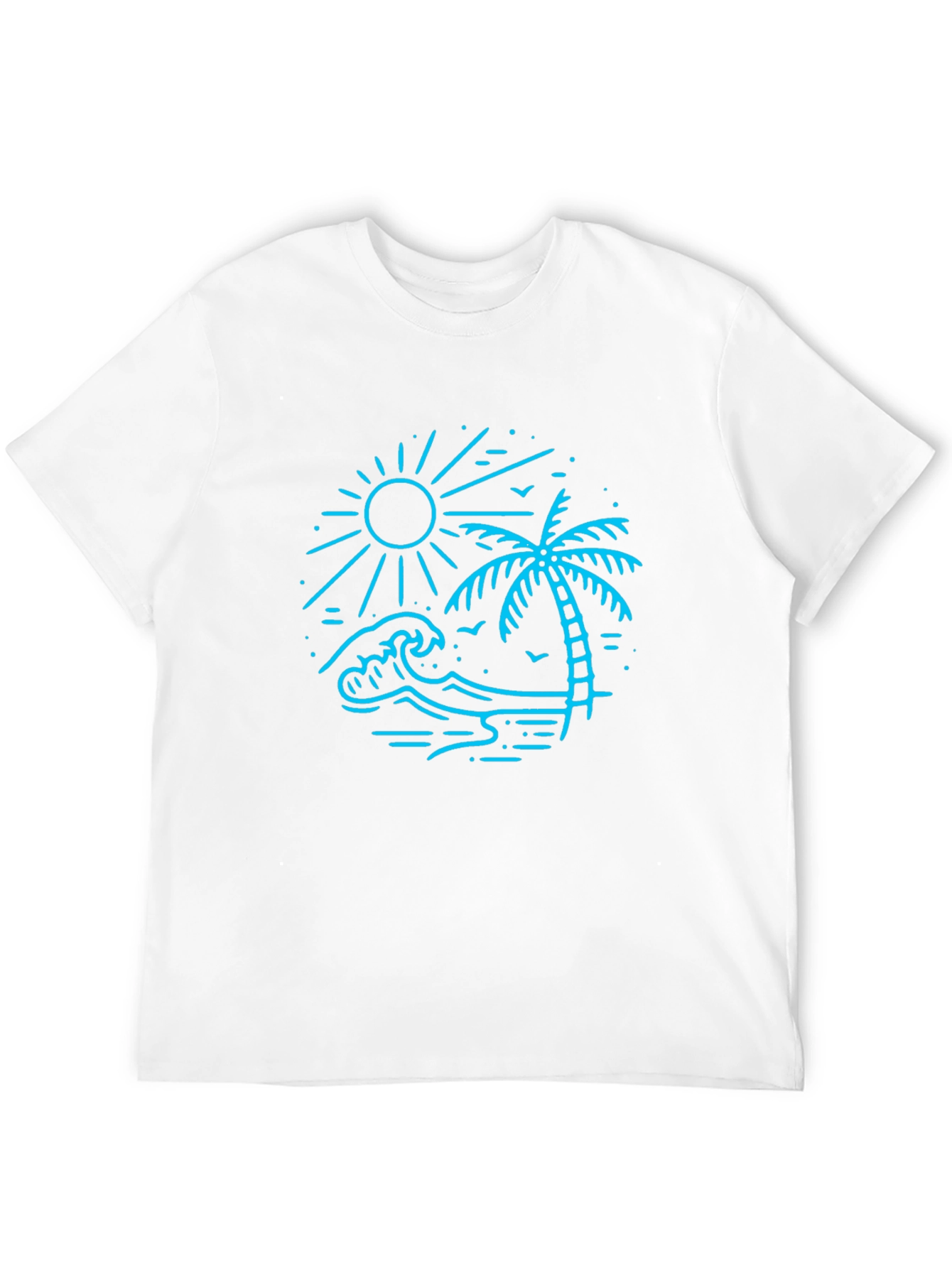 Black Beach Scene Graphic Tee