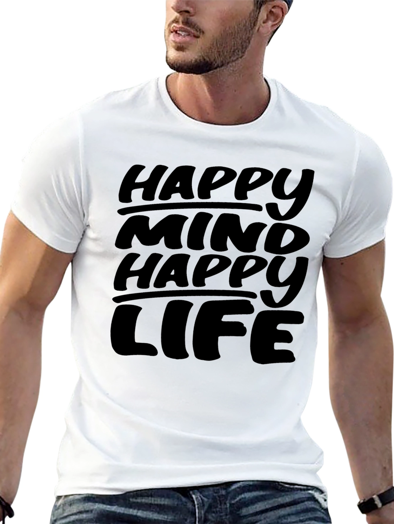 Happy Mind Happy Life Graphic Tee