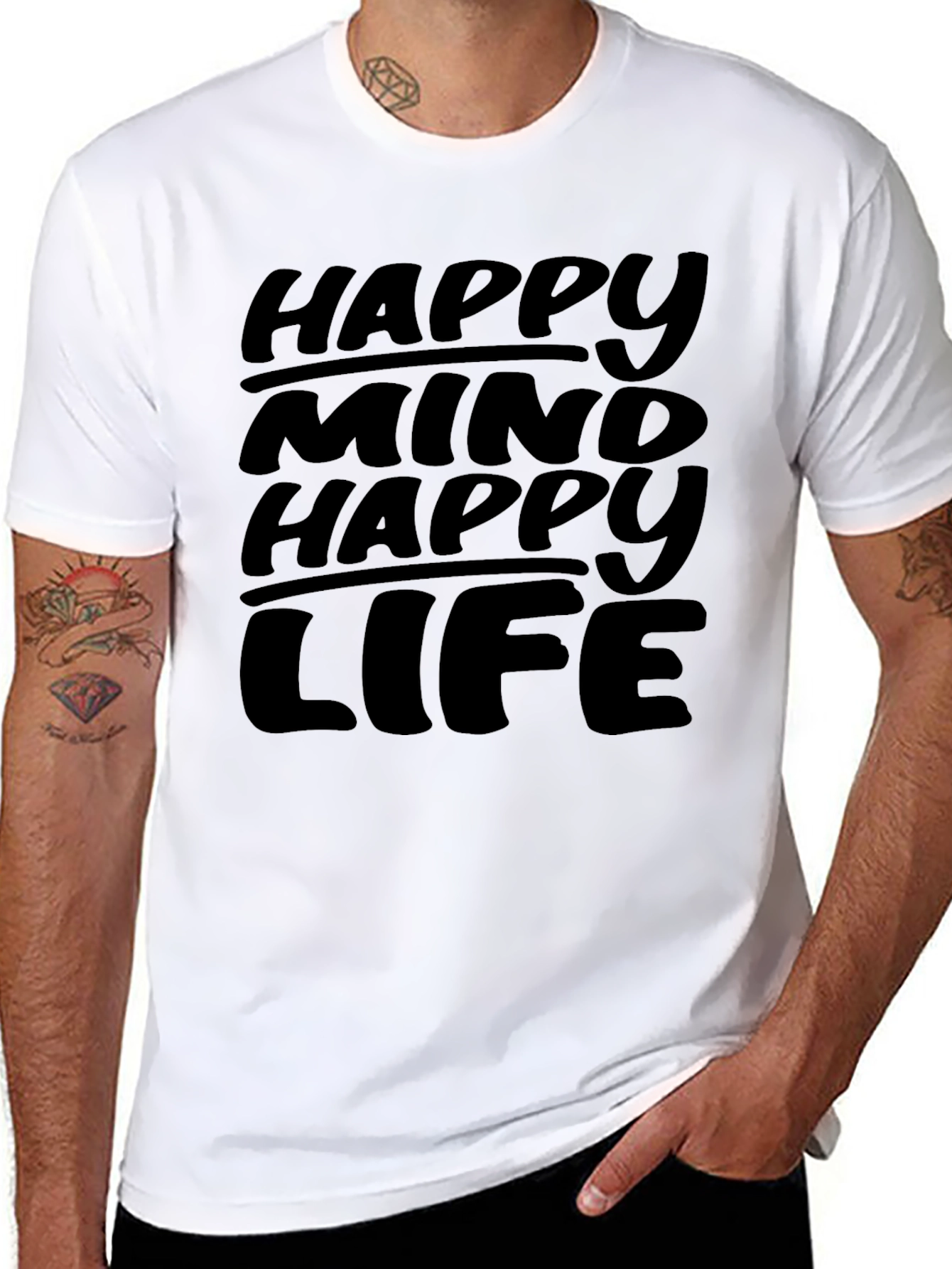 Happy Mind Happy Life Graphic Tee