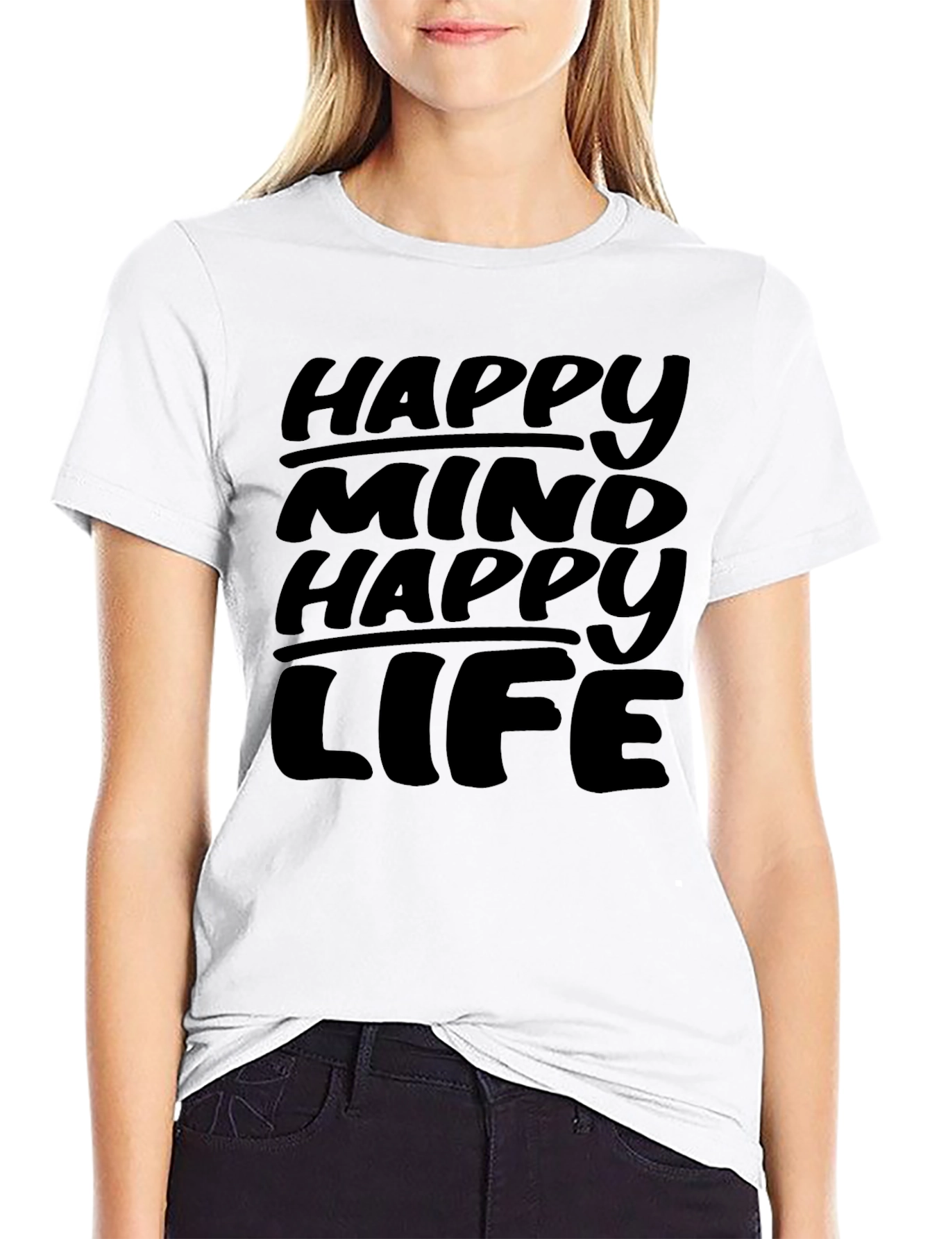 Happy Mind Happy Life Graphic Tee