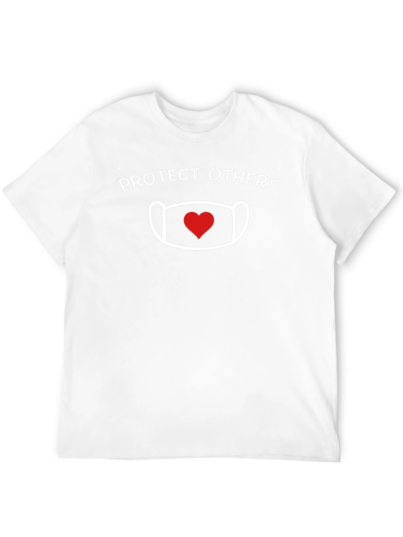 Protect Others T-Shirt - Mask With Heart Design