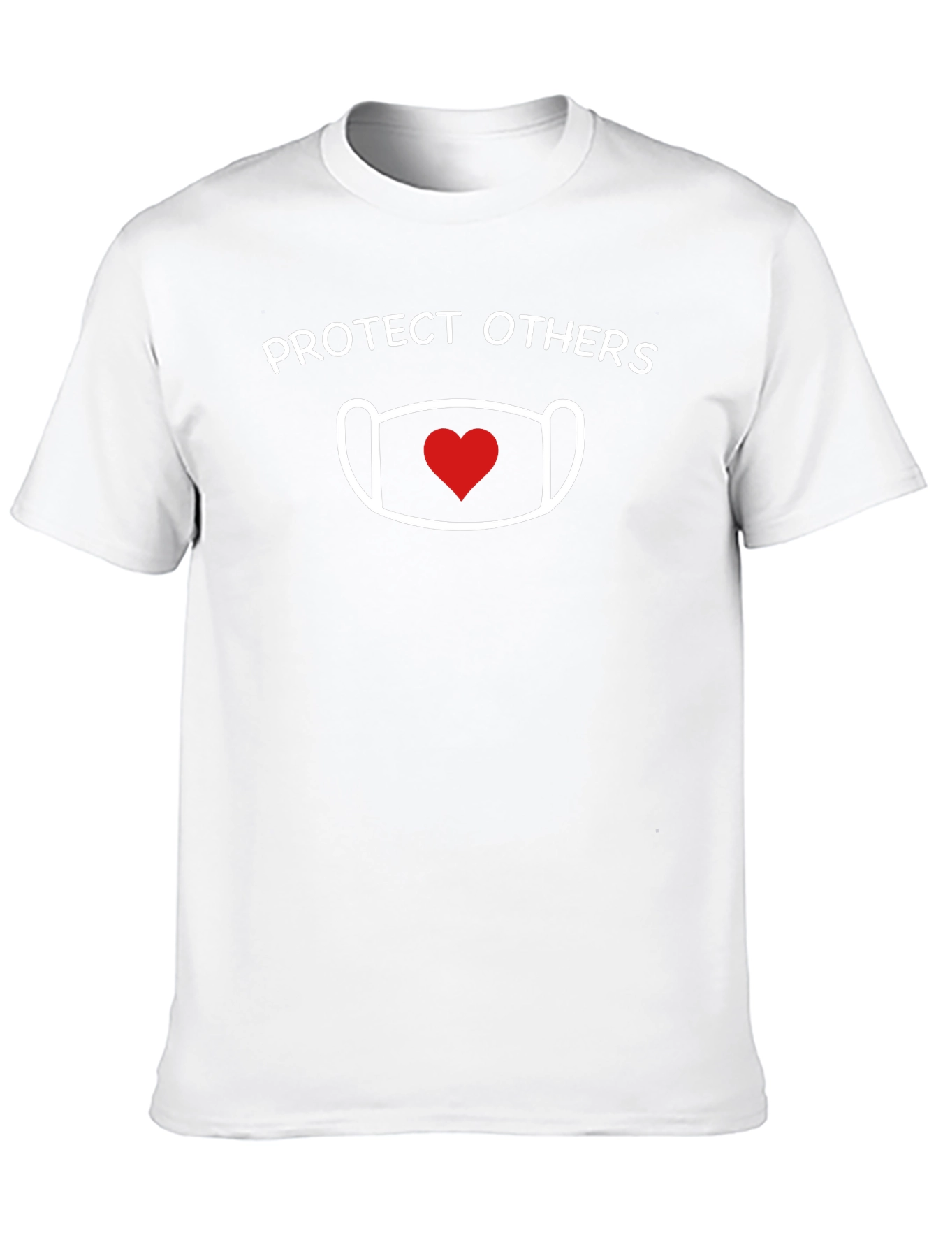 Protect Others T-Shirt - Mask With Heart Design