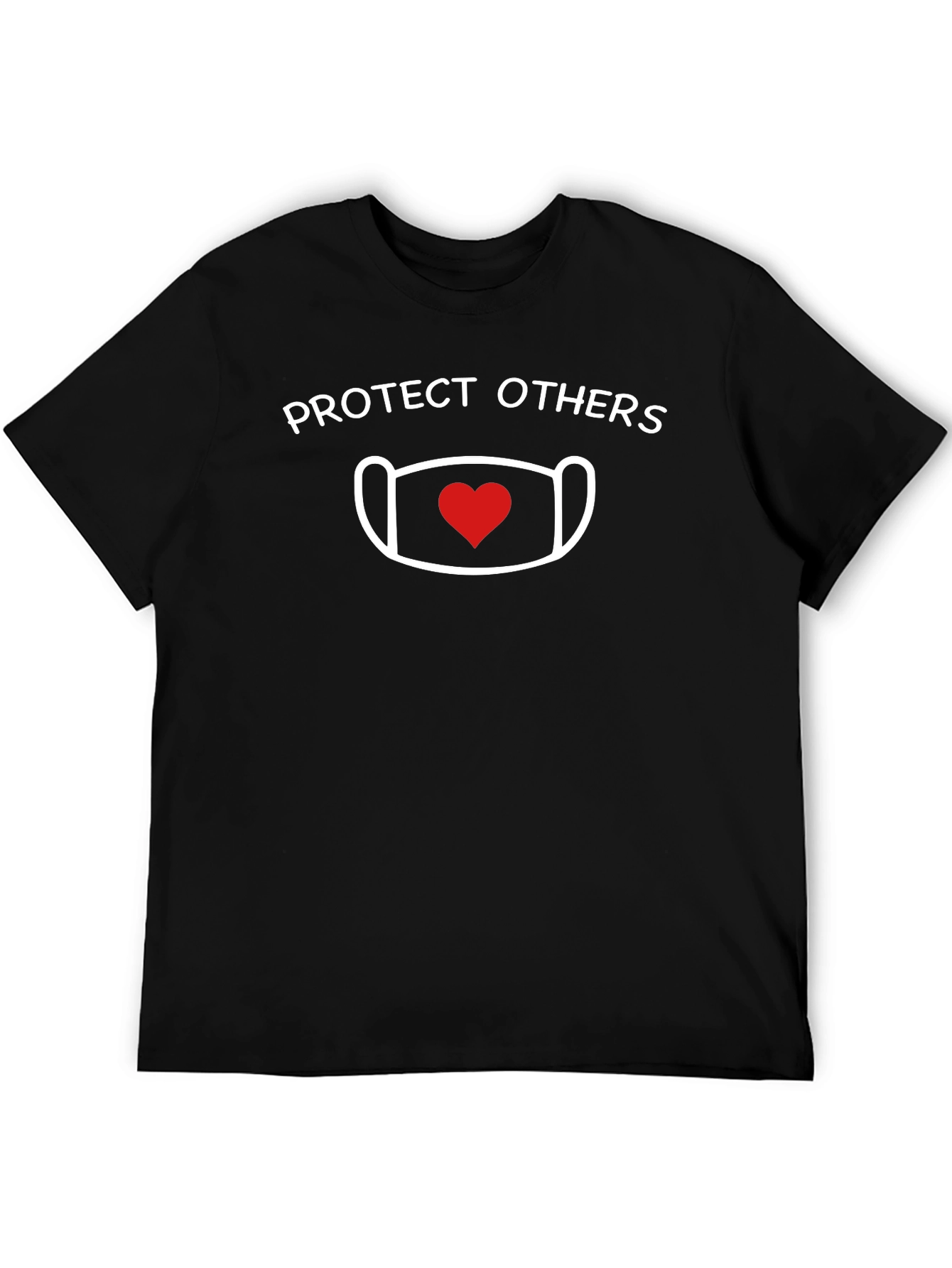 Protect Others T-Shirt - Mask With Heart Design