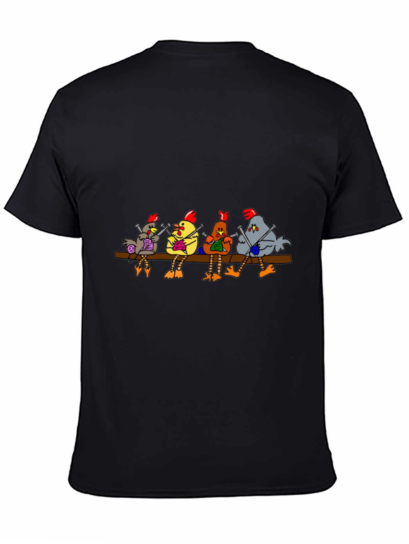 Knitting Chickens T-Shirt - Funny Novelty Tee