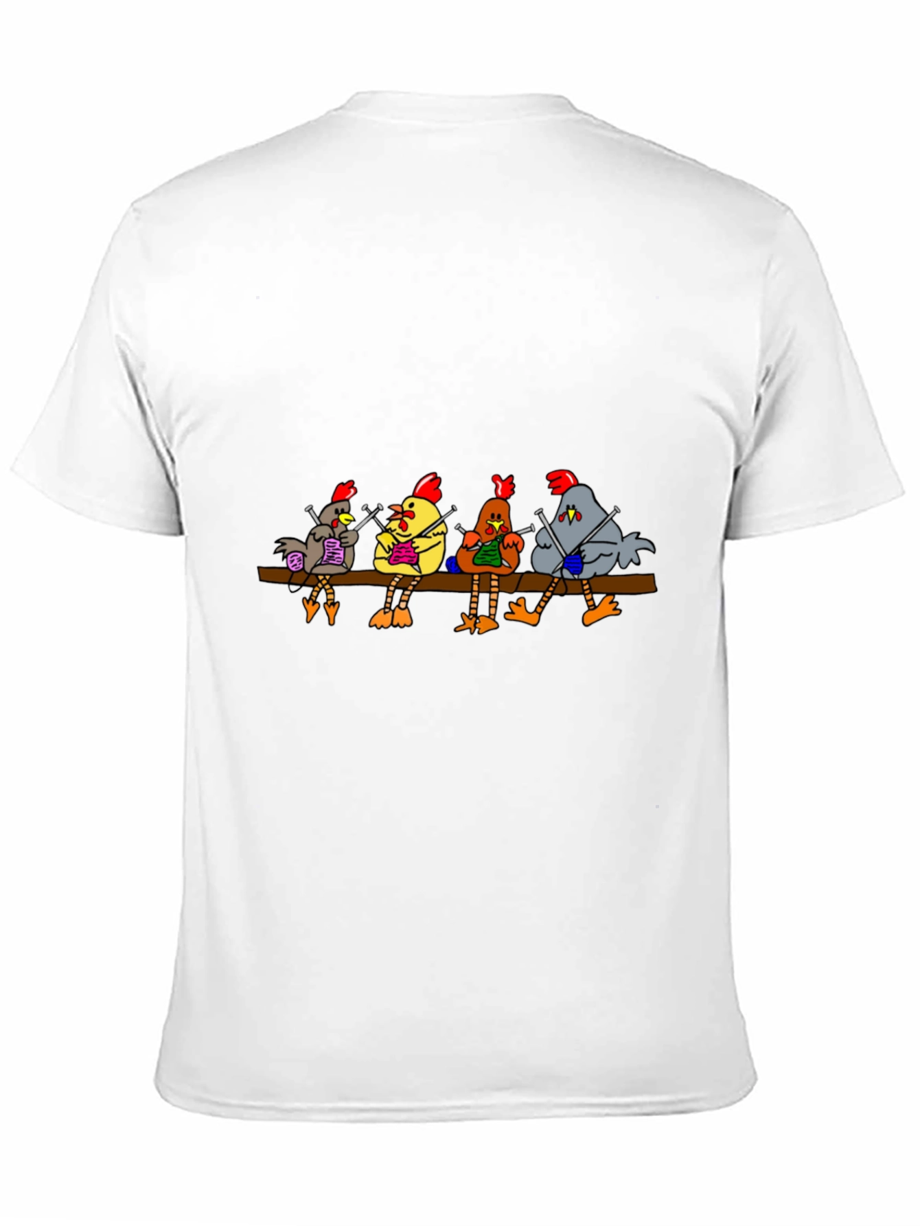 Knitting Chickens T-Shirt - Funny Novelty Tee