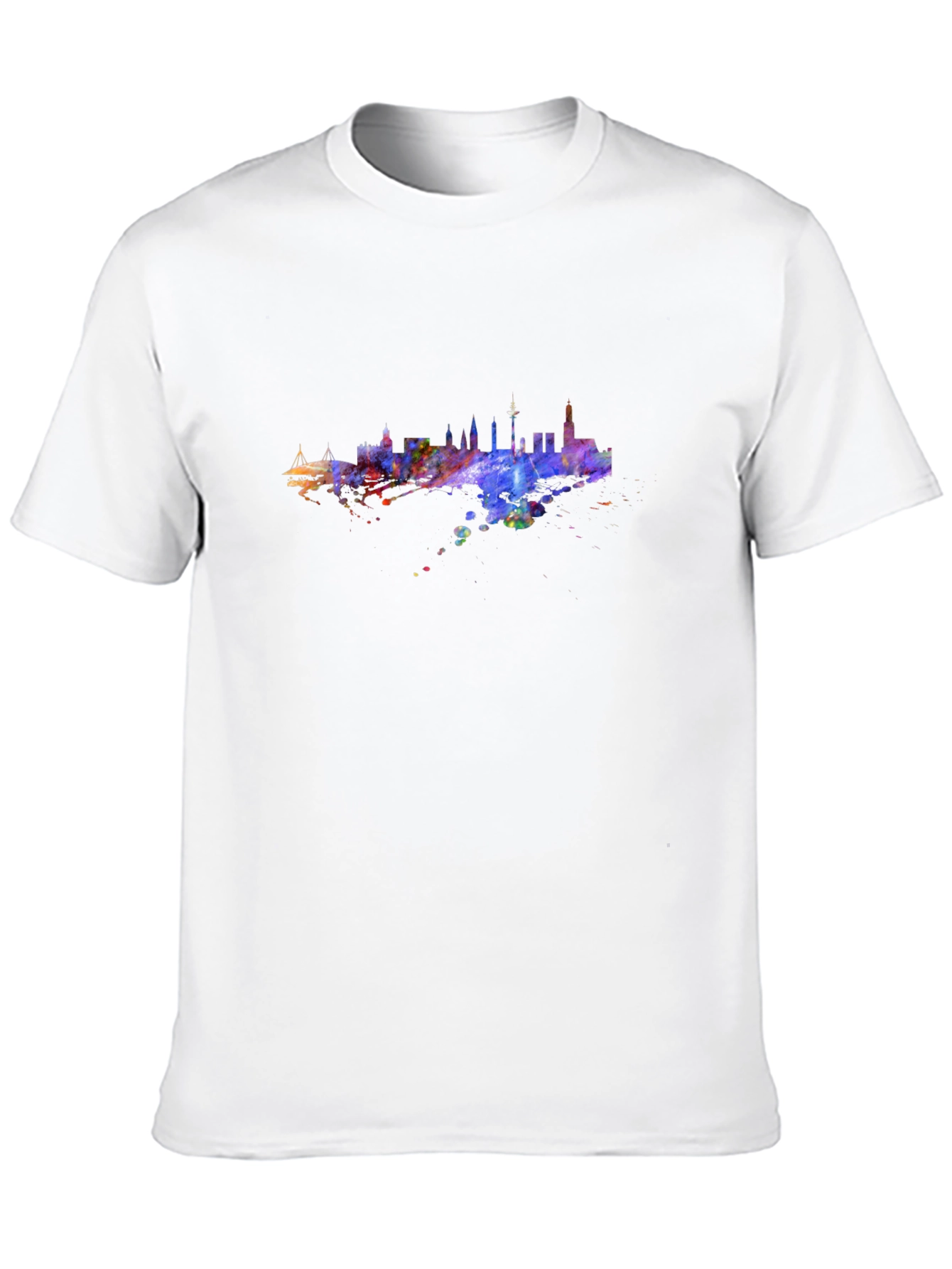 Cityscape Watercolor Graphic Tee