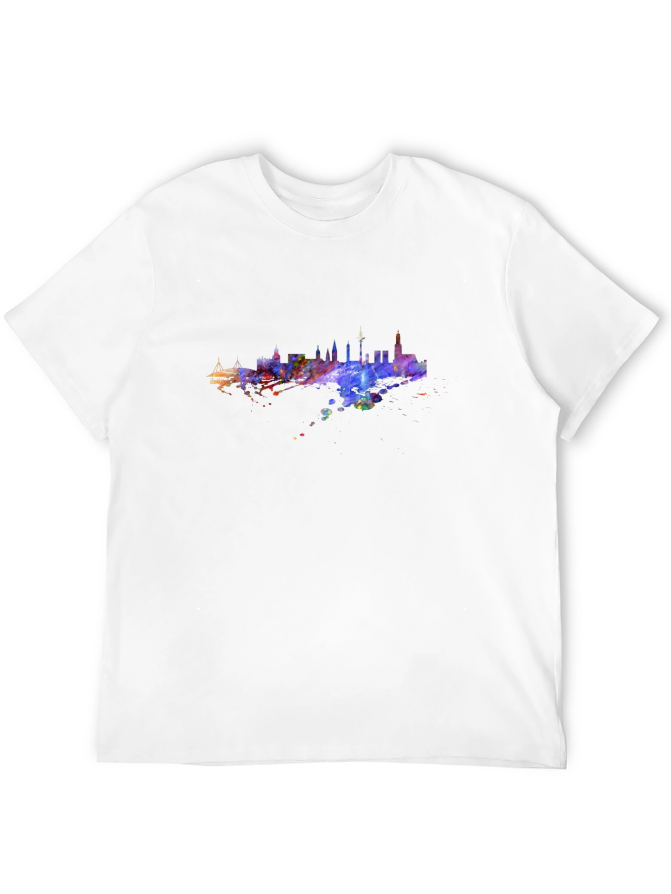 Cityscape Watercolor Graphic Tee