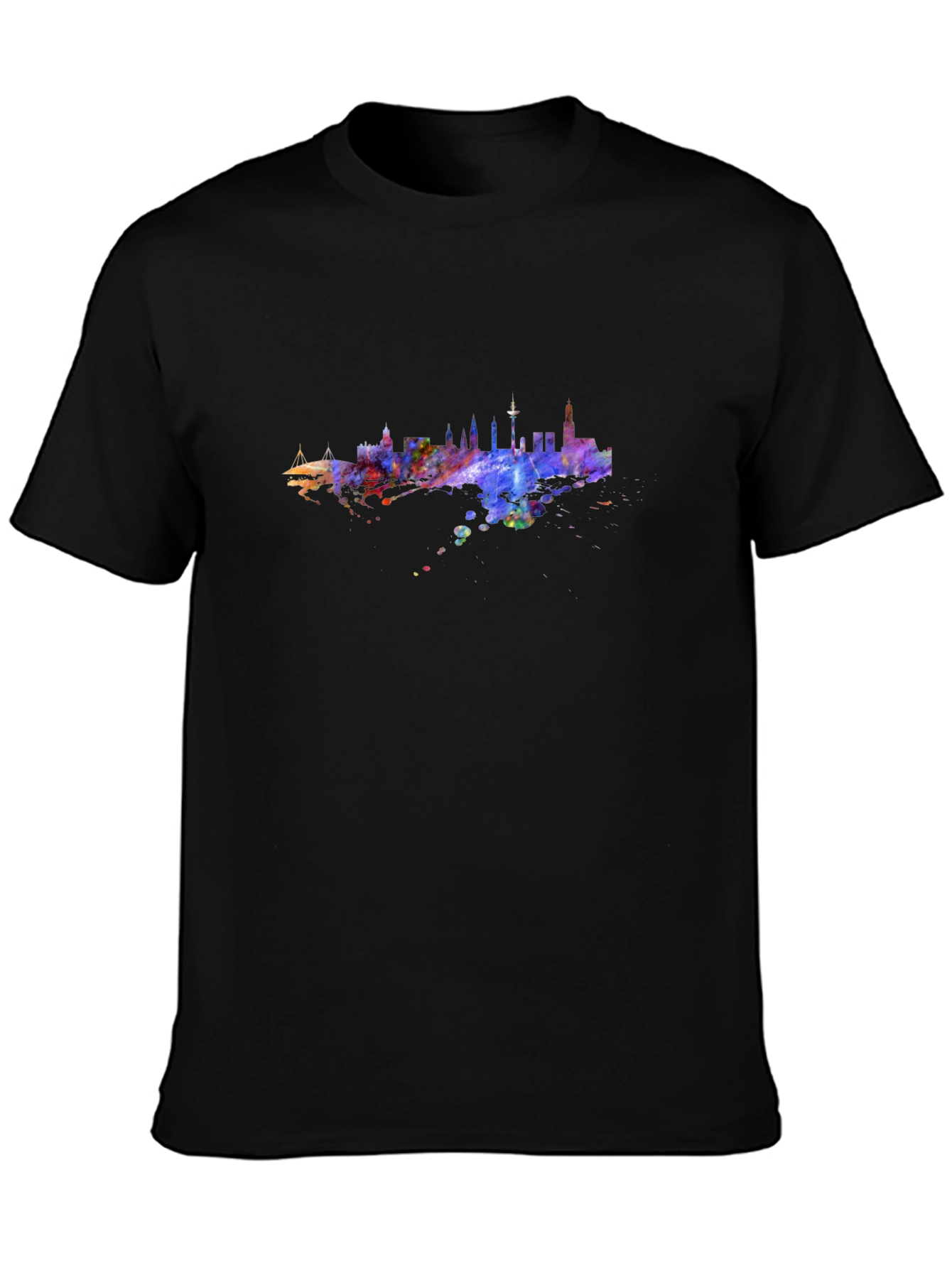 Cityscape Watercolor Graphic Tee