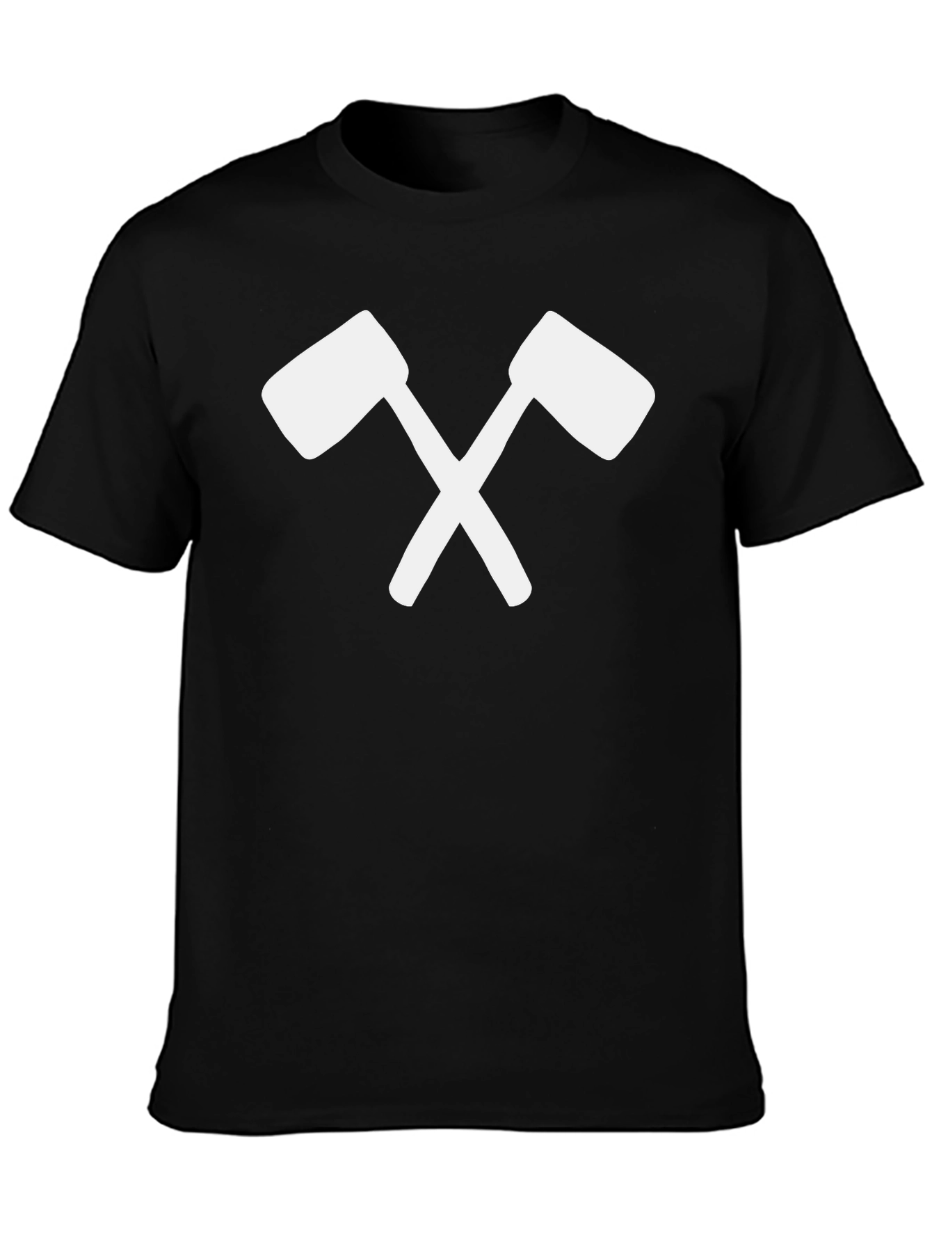 Crossed Mallets Graphic Tee - Bold Black T-Shirt