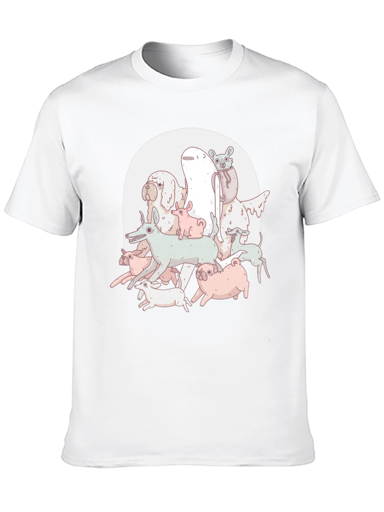 Dog Pile Graphic Tee - Black Unisex