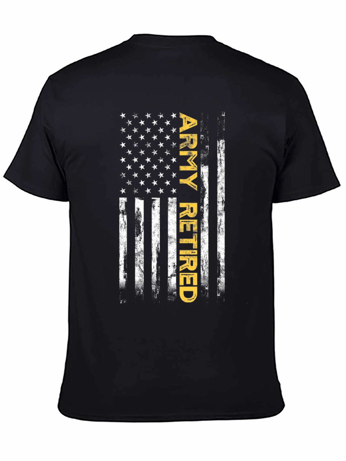 Army Retired American Flag Graphic T-Shirt