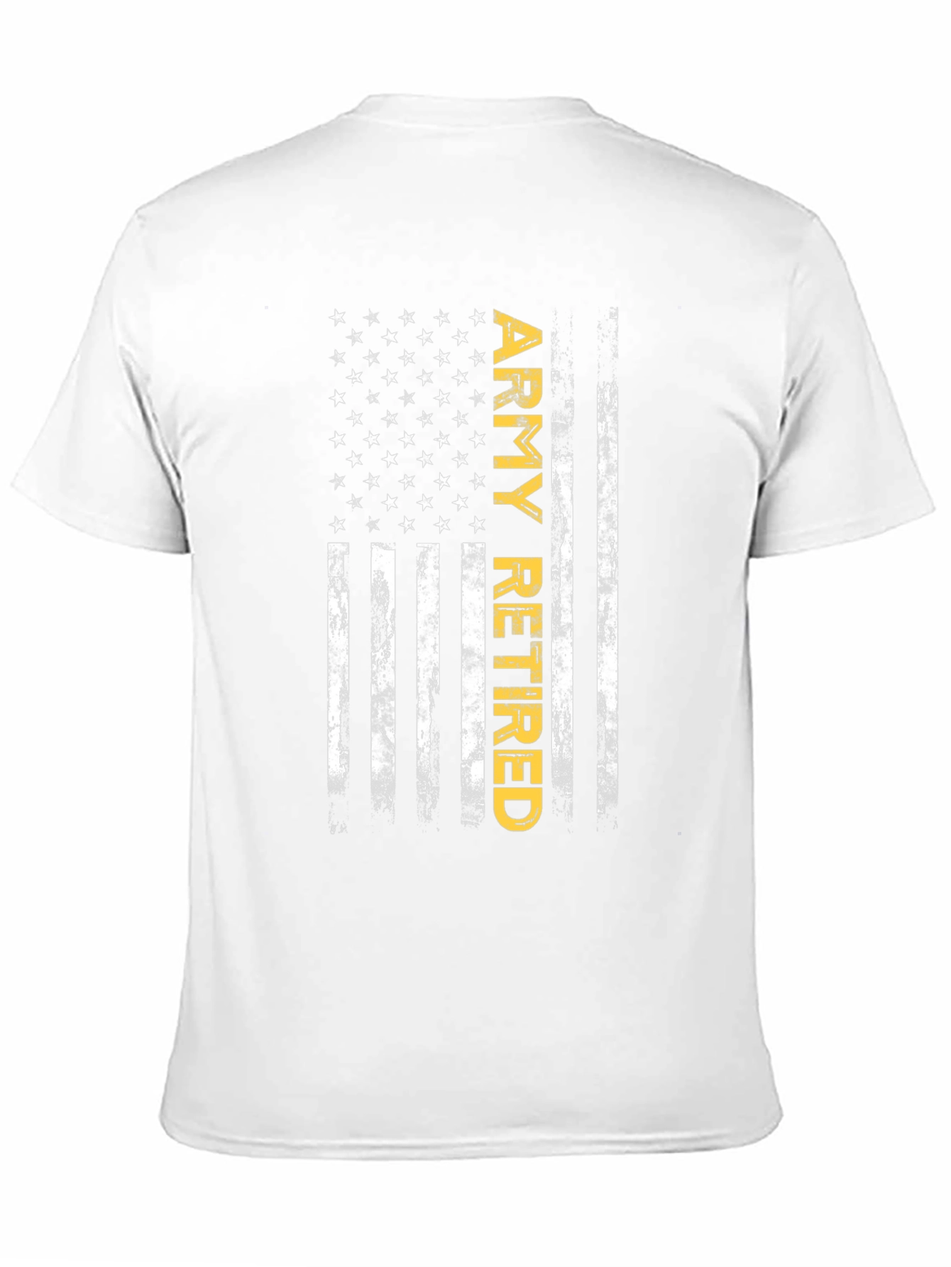 Army Retired American Flag Graphic T-Shirt