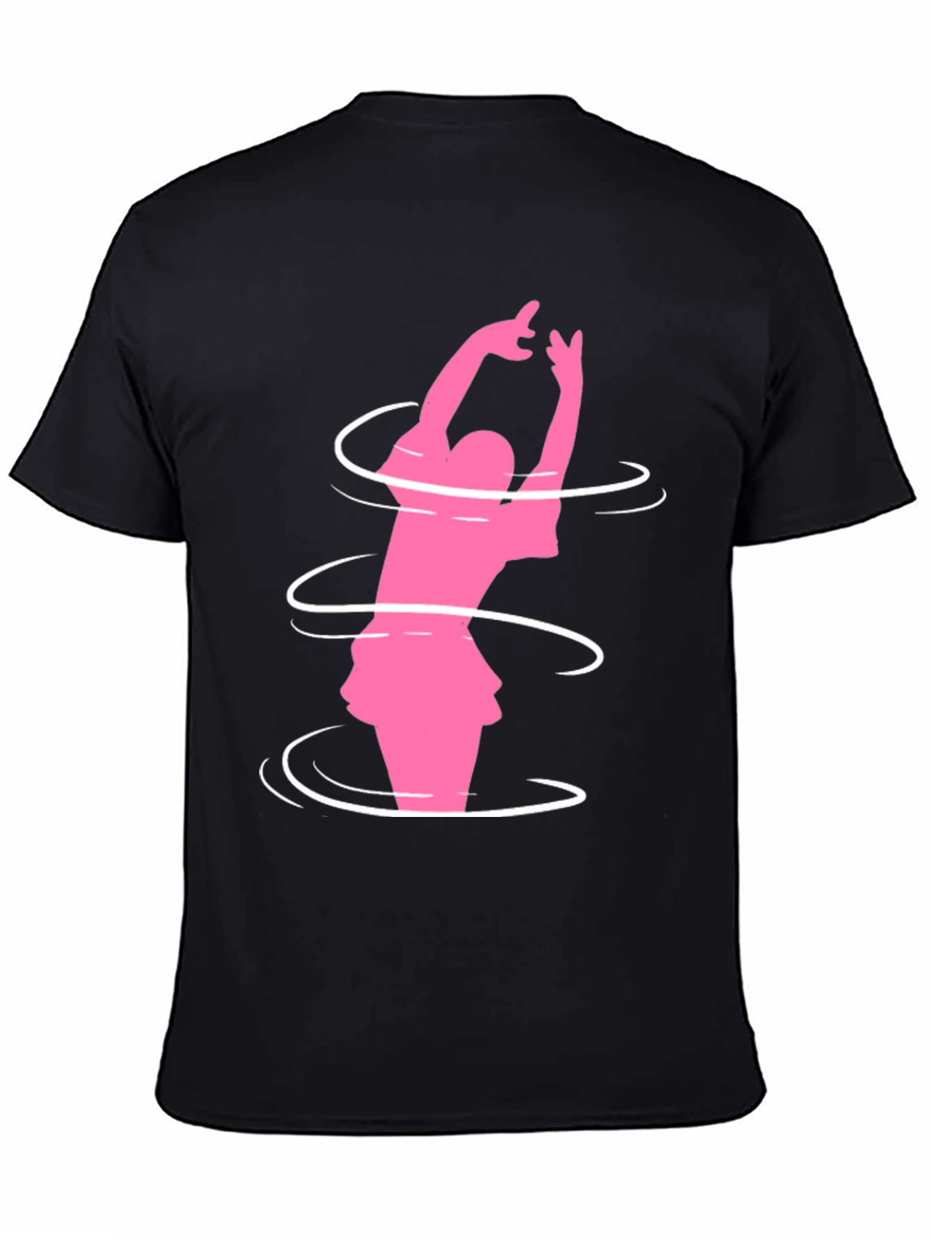 Pink Dancer Black Tee Shirt