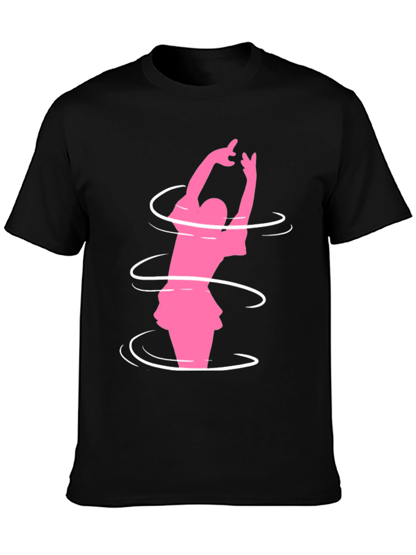 Pink Dancer Black Tee Shirt