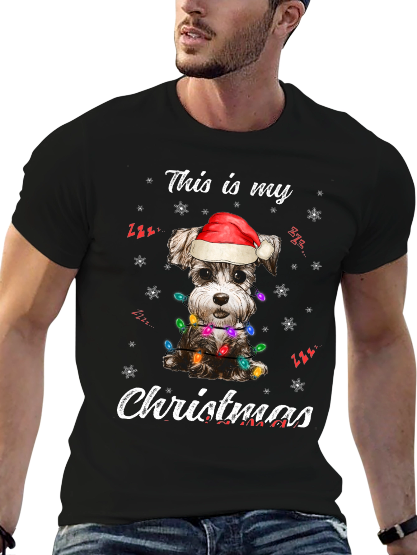 Festive Dog Christmas T-Shirt