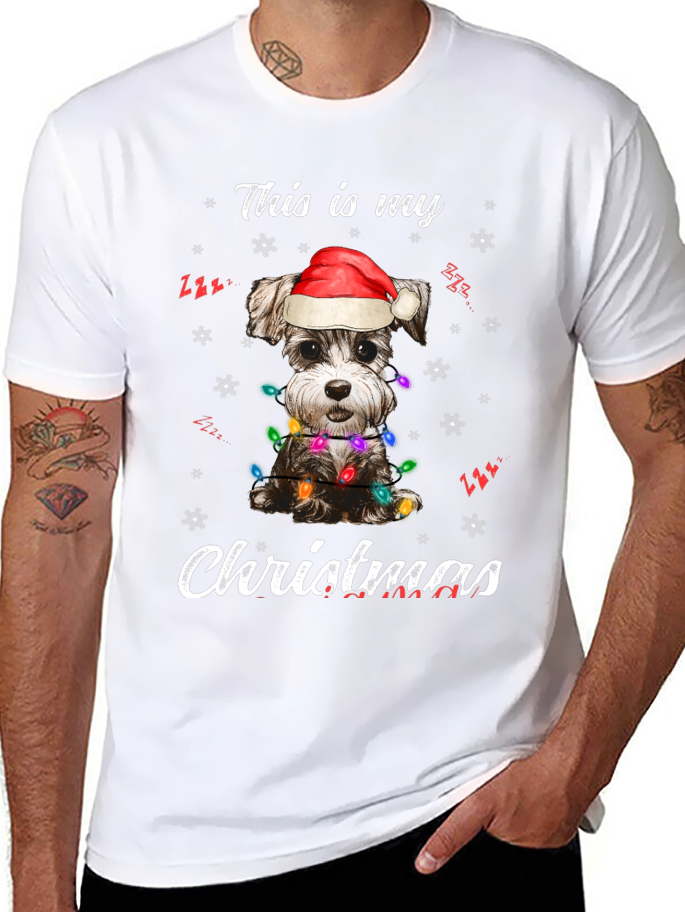 Festive Dog Christmas T-Shirt