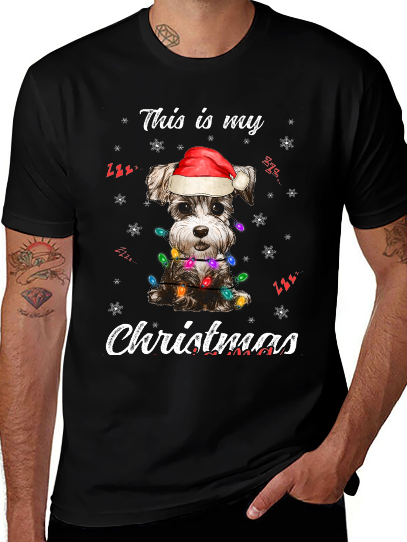 Festive Dog Christmas T-Shirt