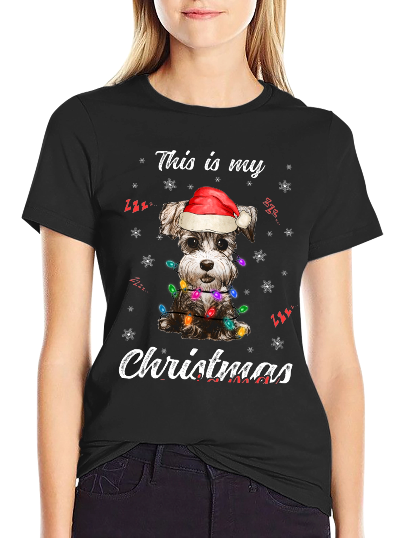 Festive Dog Christmas T-Shirt