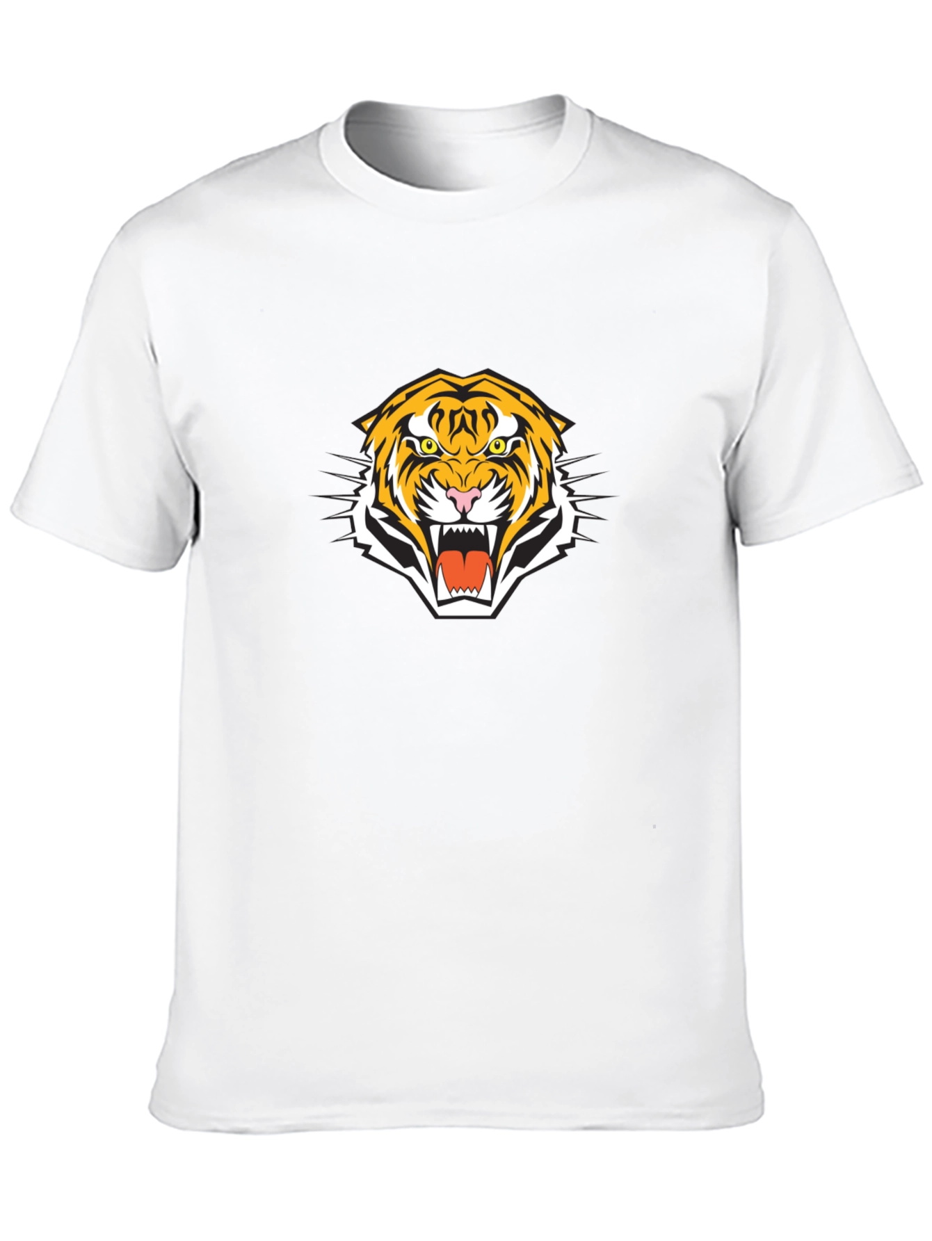 Bold Tiger Graphic Tee - Mens Black T-Shirt