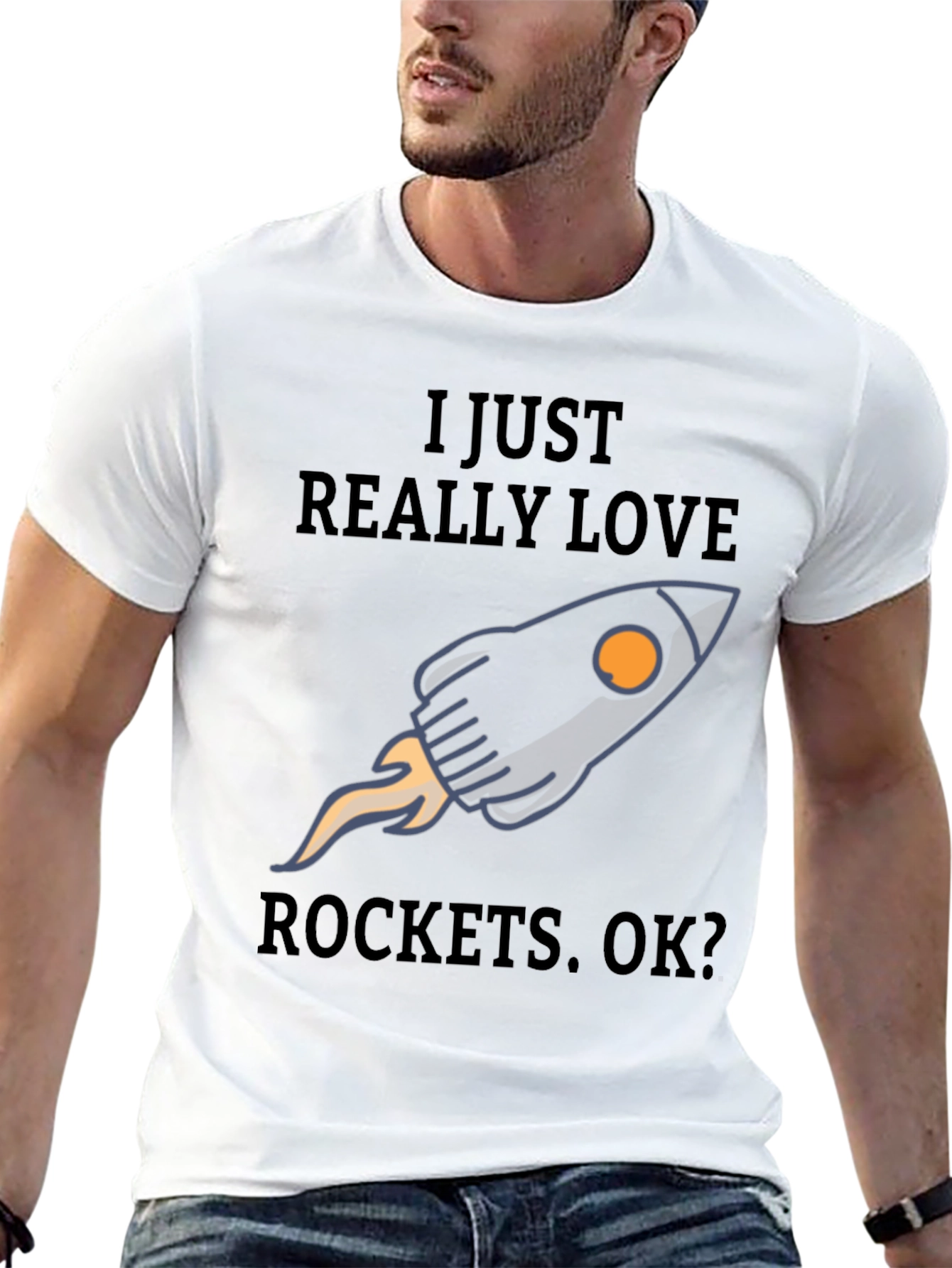 I Love Rockets T-Shirt - Space Enthusiast Tee