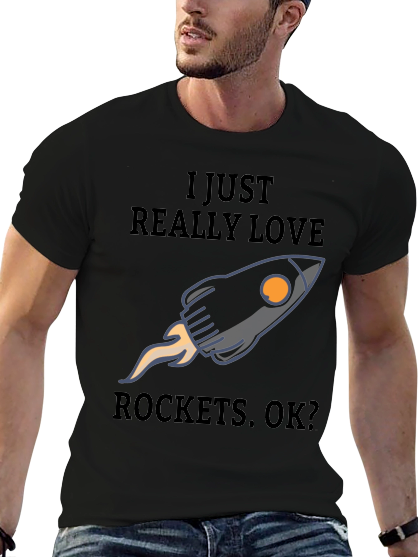I Love Rockets T-Shirt - Space Enthusiast Tee