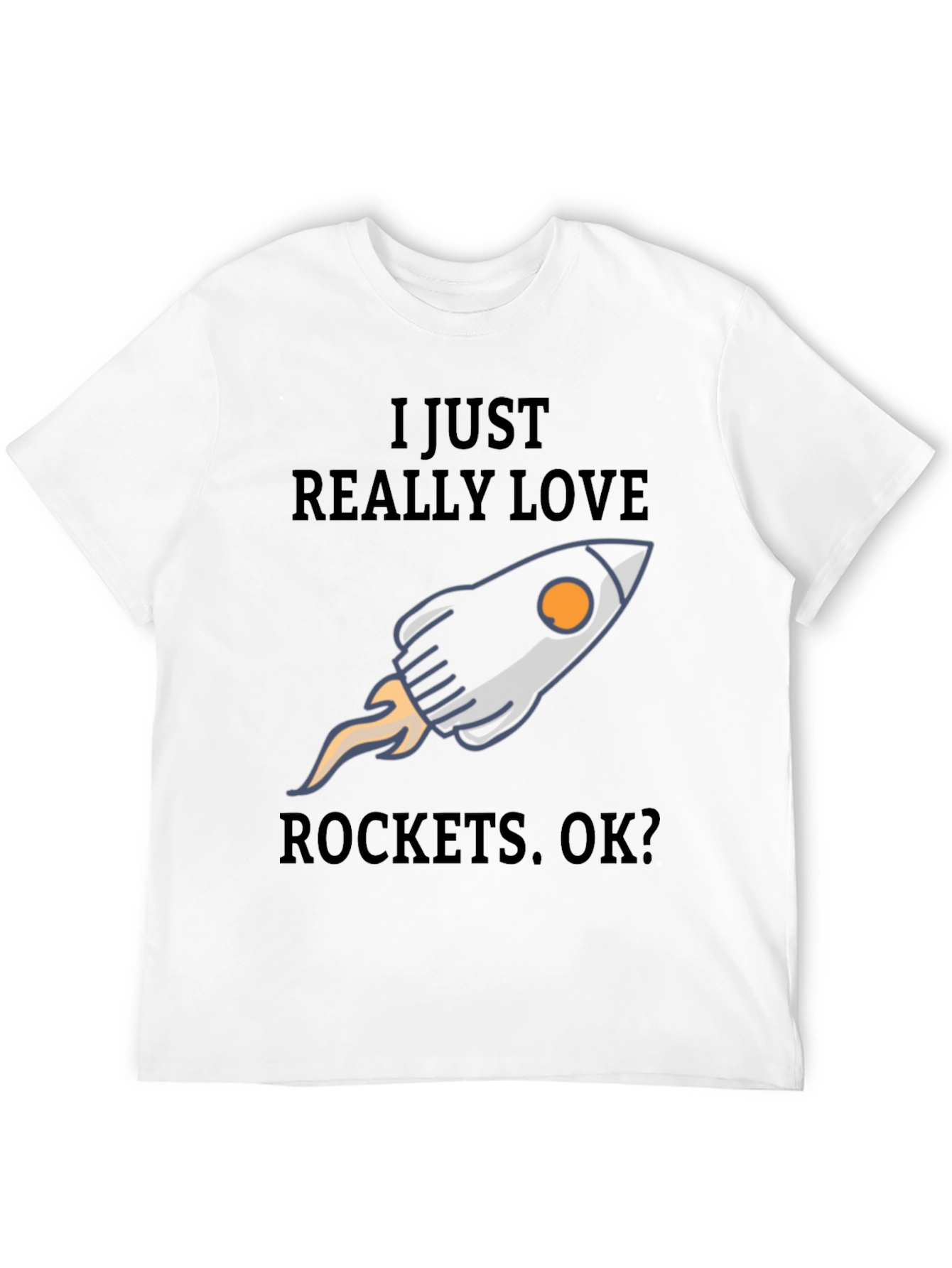 I Love Rockets T-Shirt - Space Enthusiast Tee