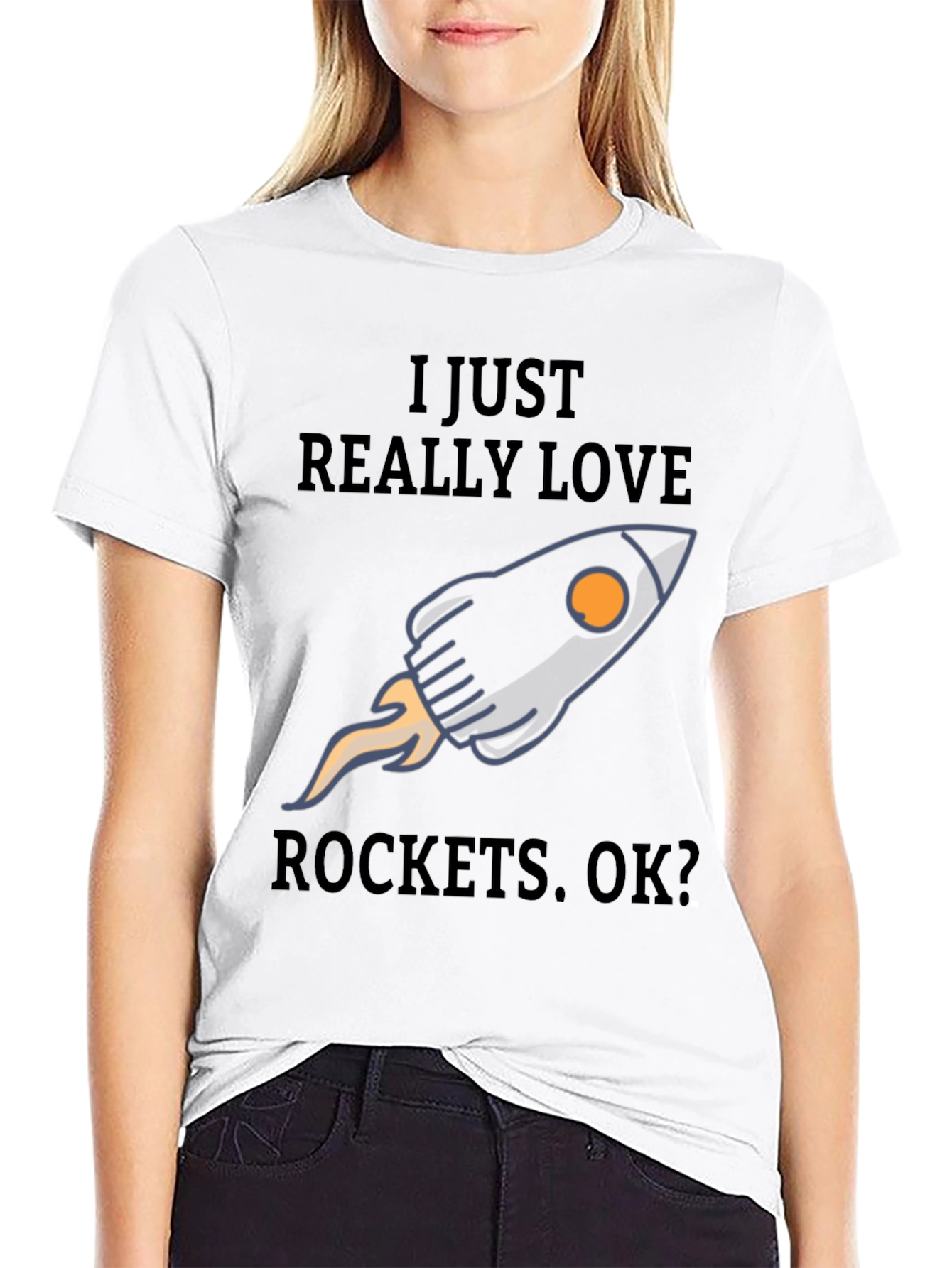 I Love Rockets T-Shirt - Space Enthusiast Tee
