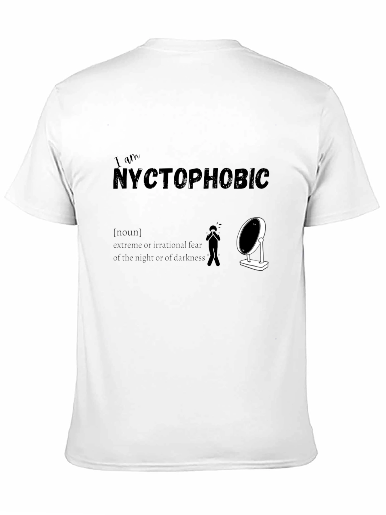 Nyctophobic T-Shirt: Fear of the Dark Humor Tee
