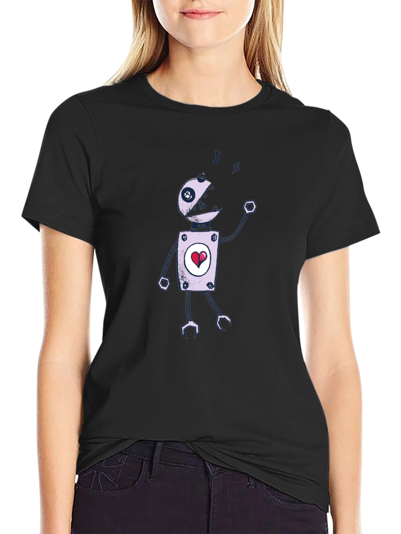 Robot Heart T-Shirt - Unique Graphic Tee